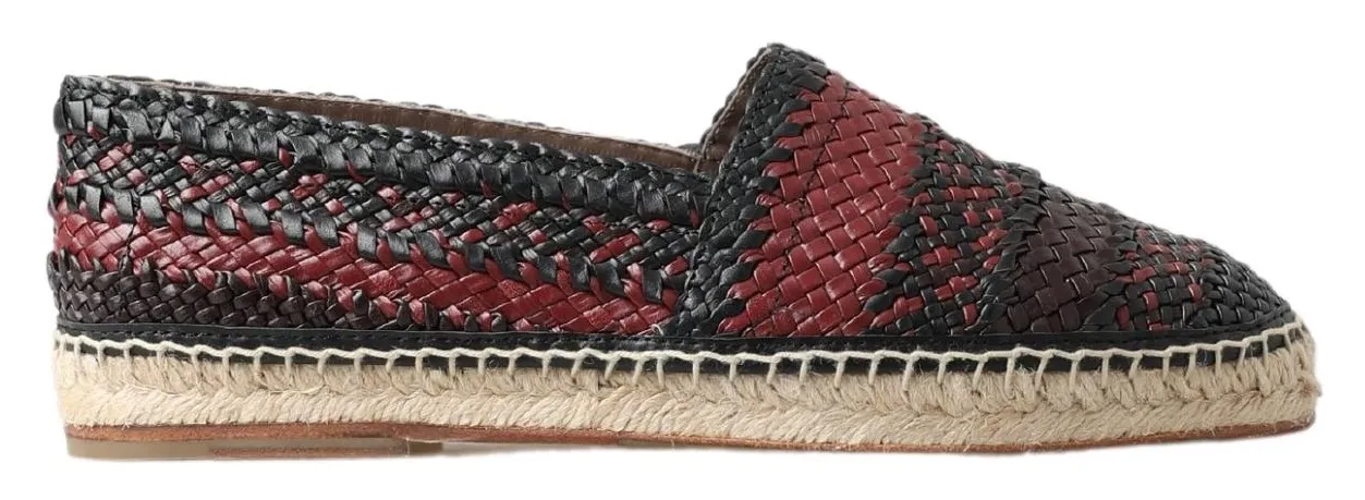 Dolce & Gabbana Men's Elegant Woven Leather Espadrilles