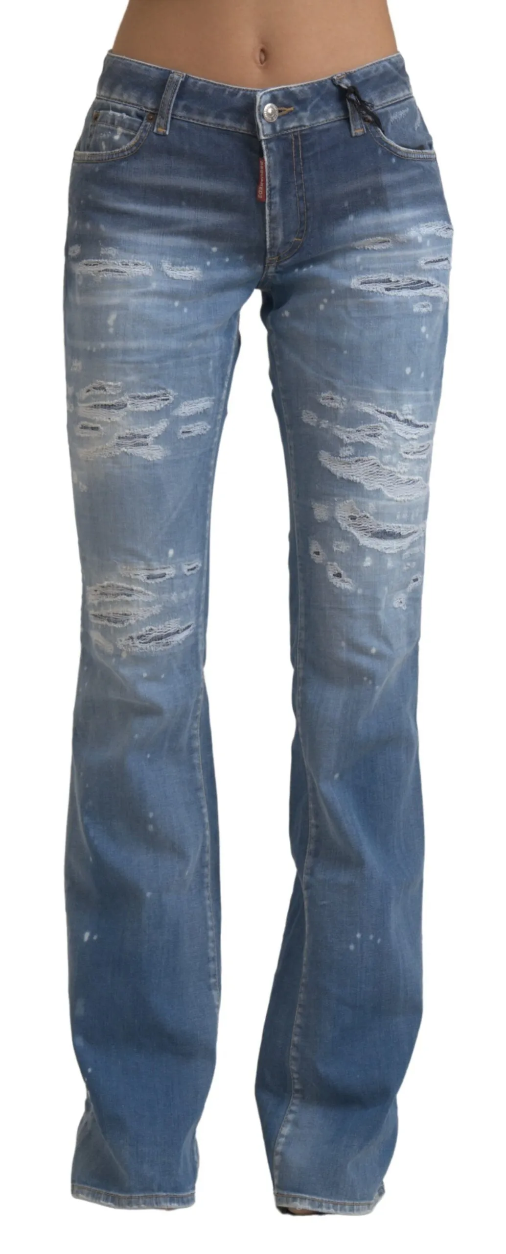 Dsquared² Women's Elegant Mid Waist Flared Denim Jeans