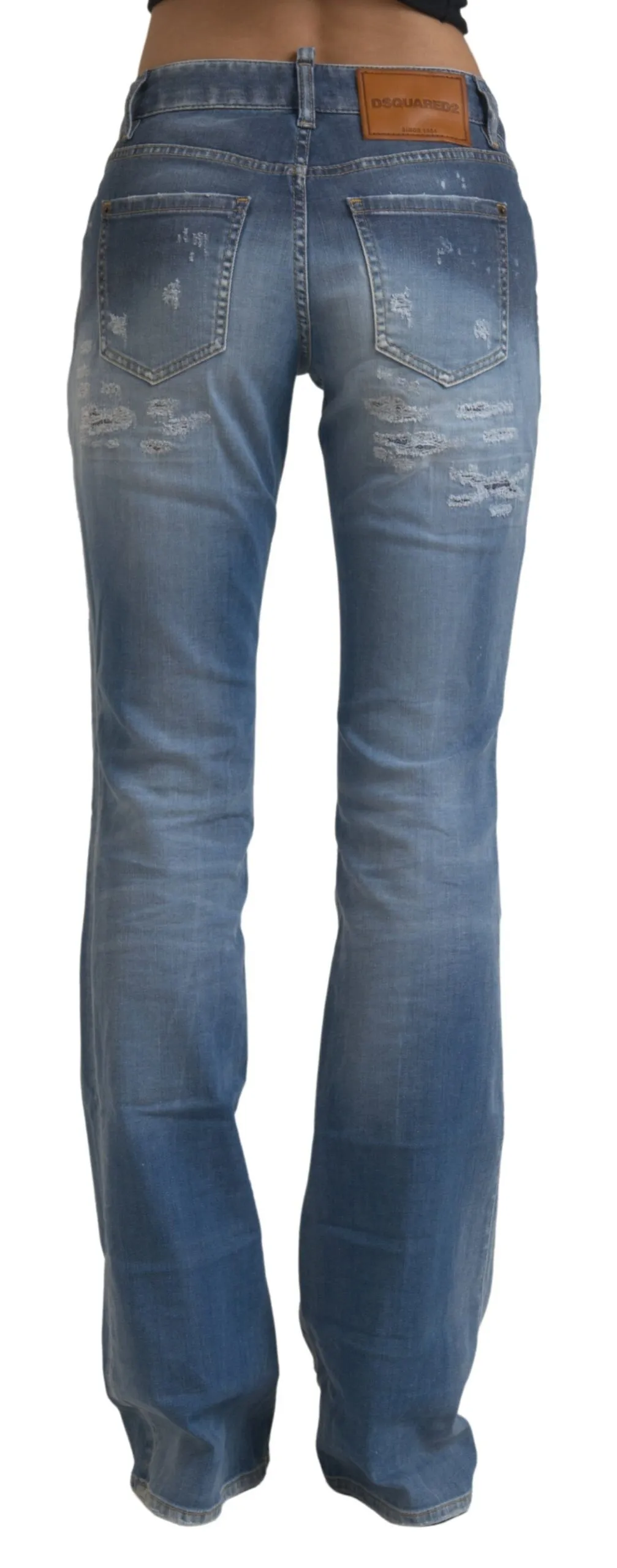 Dsquared² Women's Elegant Mid Waist Flared Denim Jeans