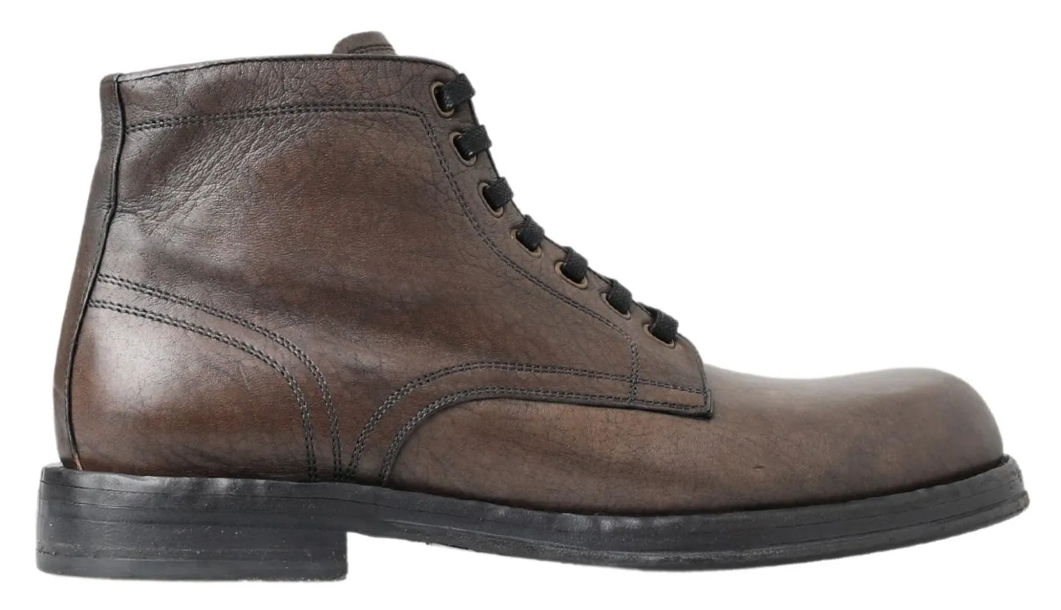 Dolce & Gabbana Men's Elegant Horse Leather Lace-Up Boots