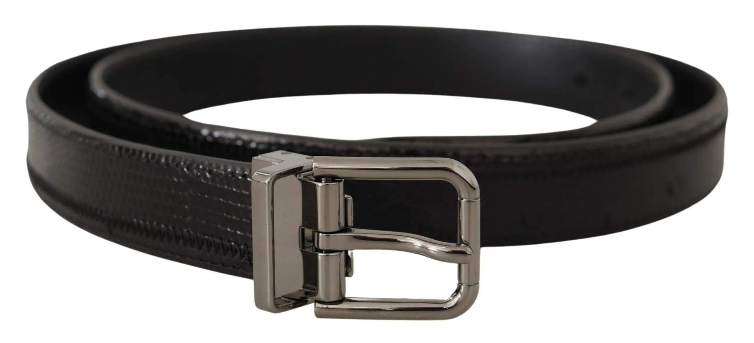 Dolce & Gabbana Men's Elegant Ostrich Leather Designer Belt