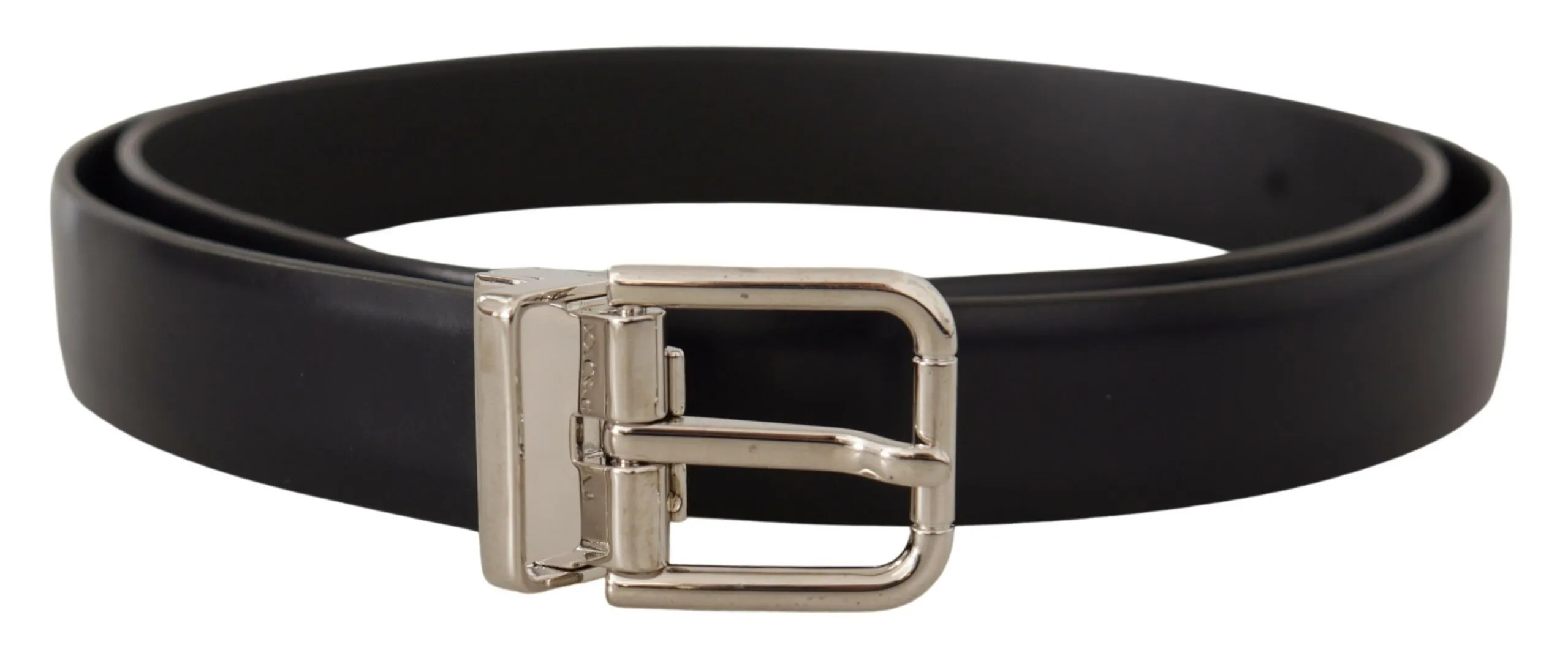 Dolce & Gabbana Men's Elegant Leather Belt with Metal Buckle