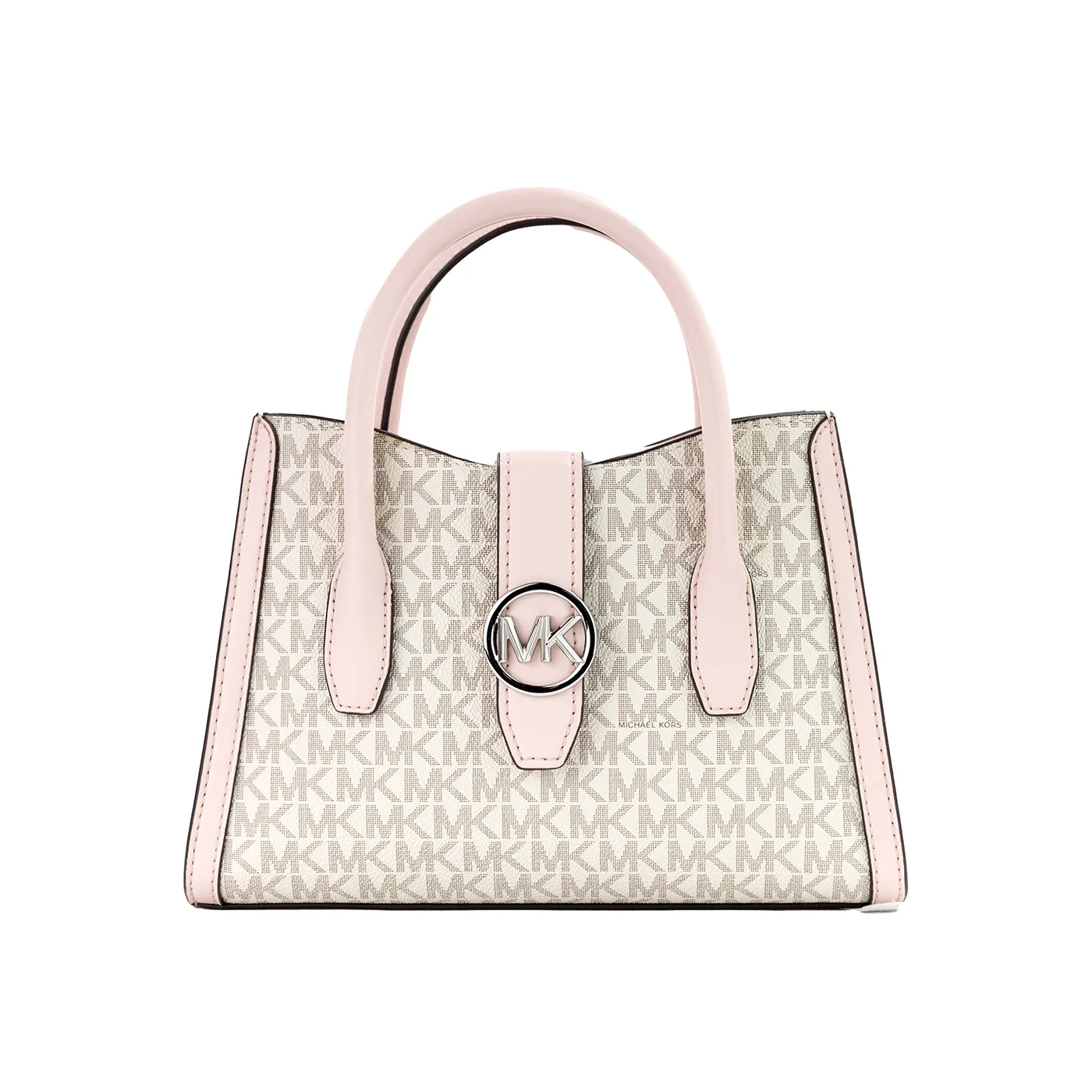 Michael Kors Women's Gabby Small Powder Blush PVC Top Zip Satchel Crossbody Bag