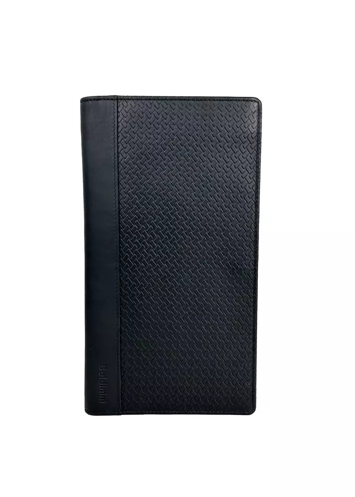 Baldinini Trend Men's Elegant Black Leather Vertical Wallet