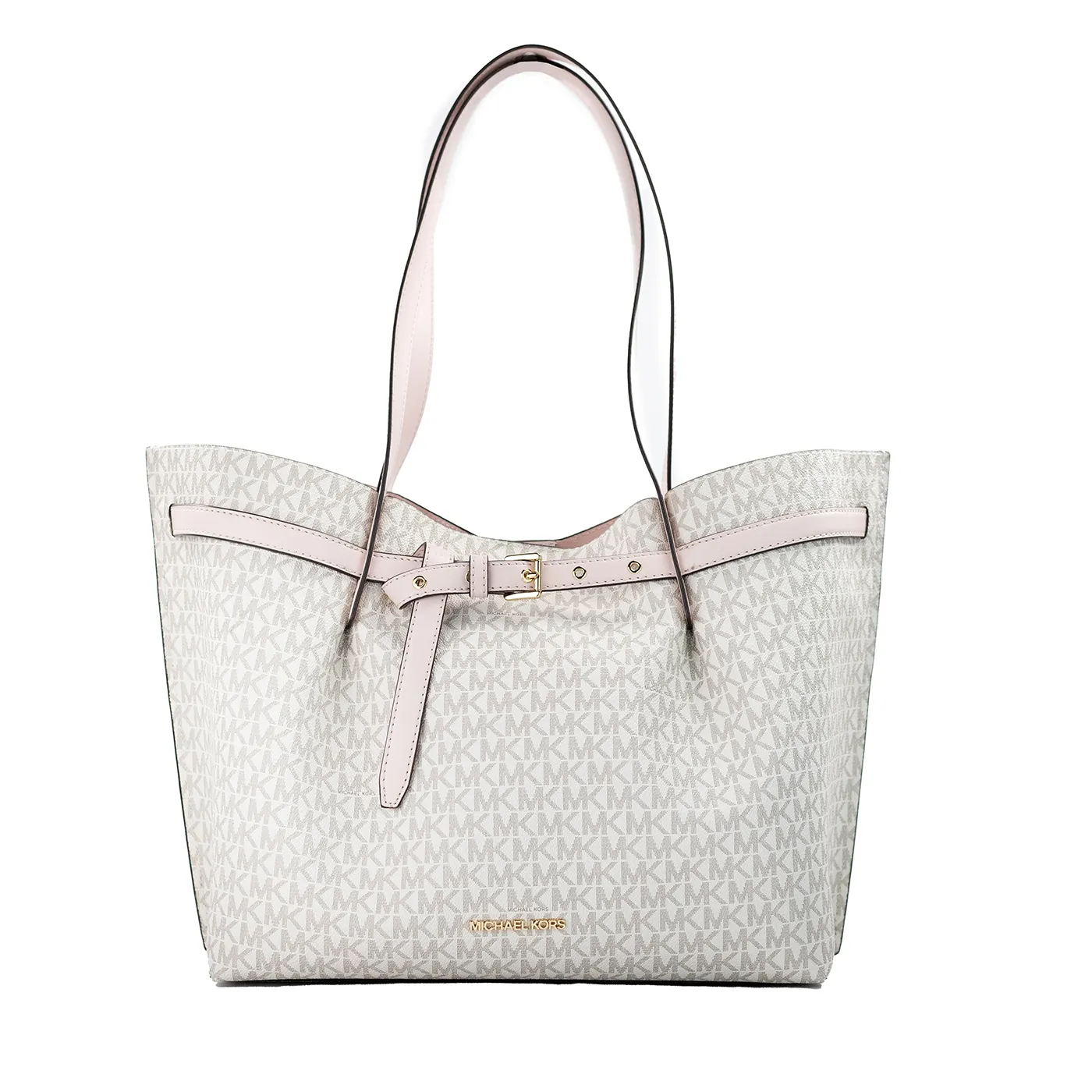Michael Kors Women's Emilia Large Powder Blush Signature PVC East West Tote Purse