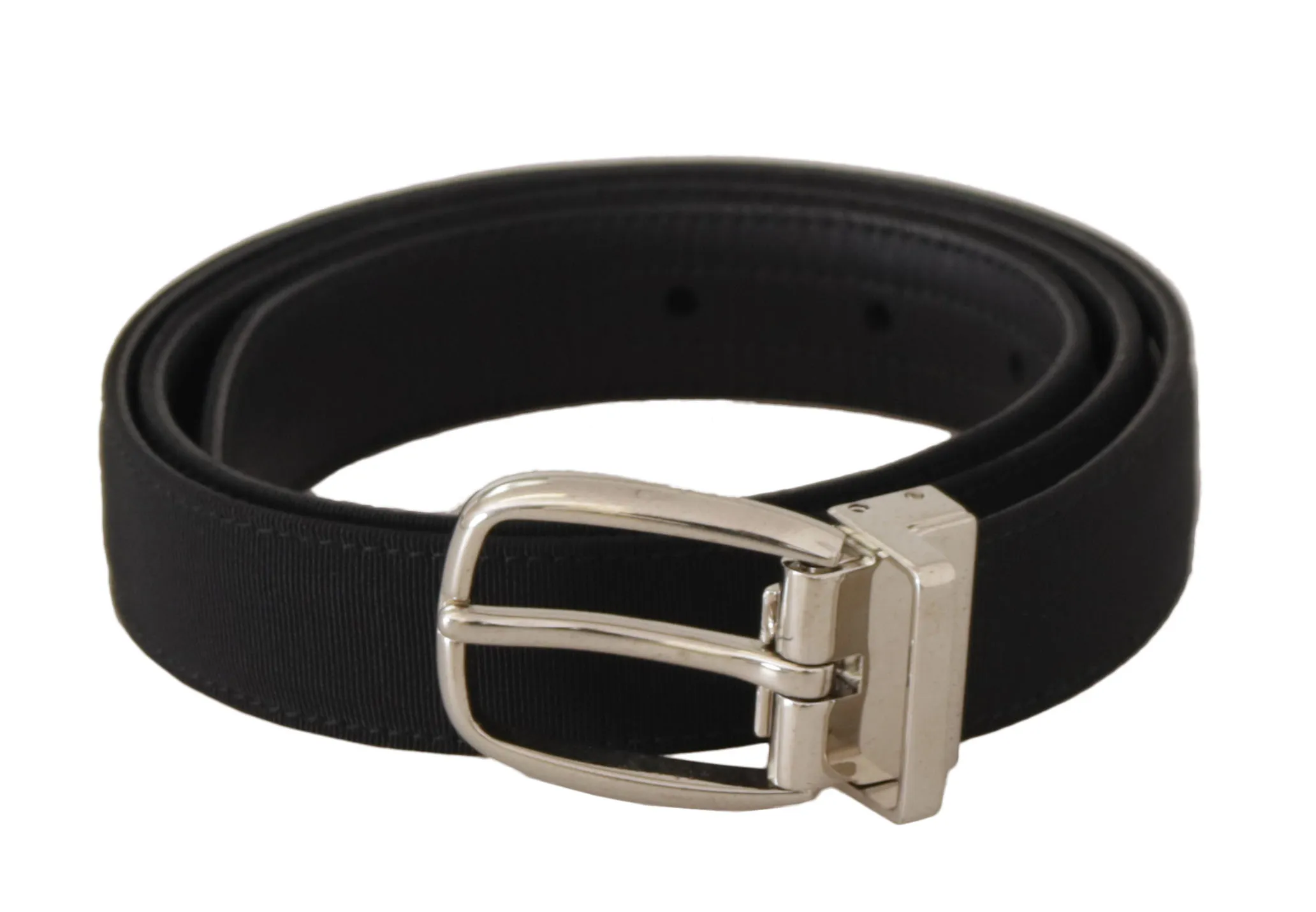 Dolce & Gabbana Men's Elegant Engraved Buckle Leather Belt