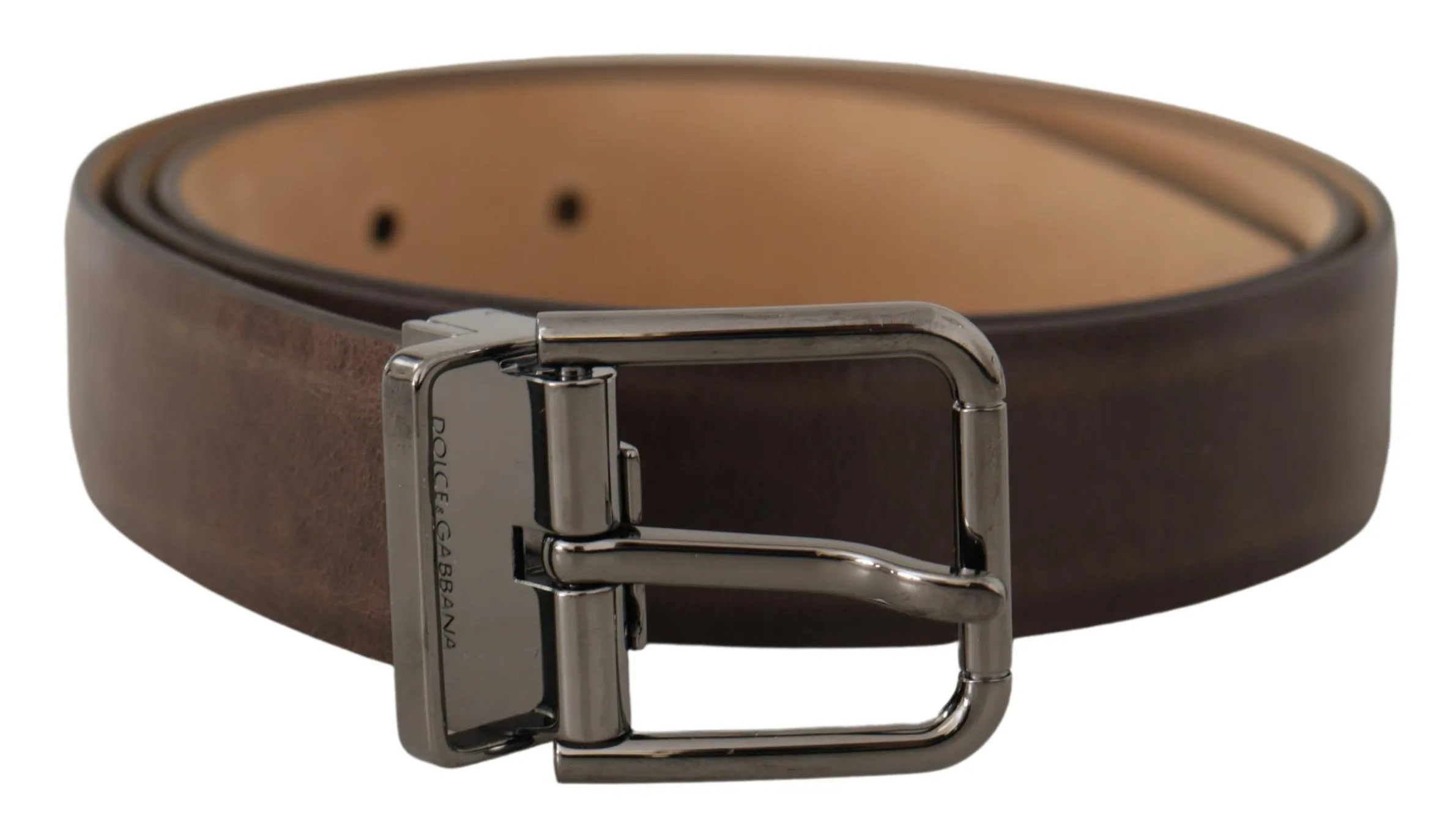 Dolce & Gabbana Men's Elegant Leather Belt with Metal Buckle