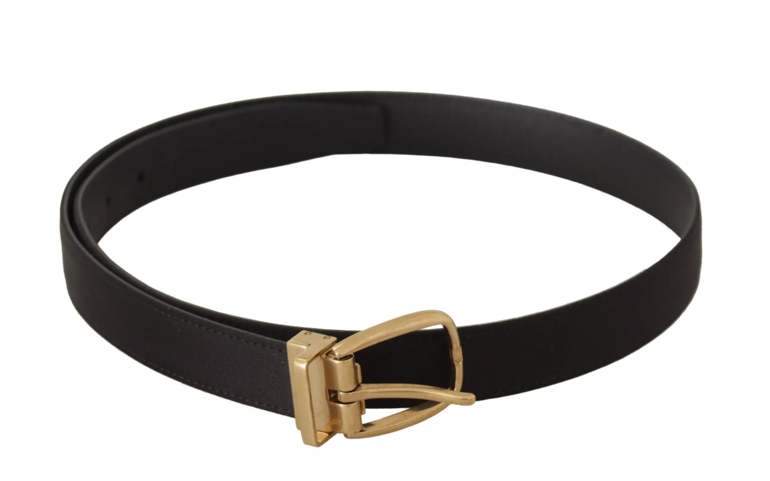Dolce & Gabbana Men's Elegant Silk Leather Buckle Belt