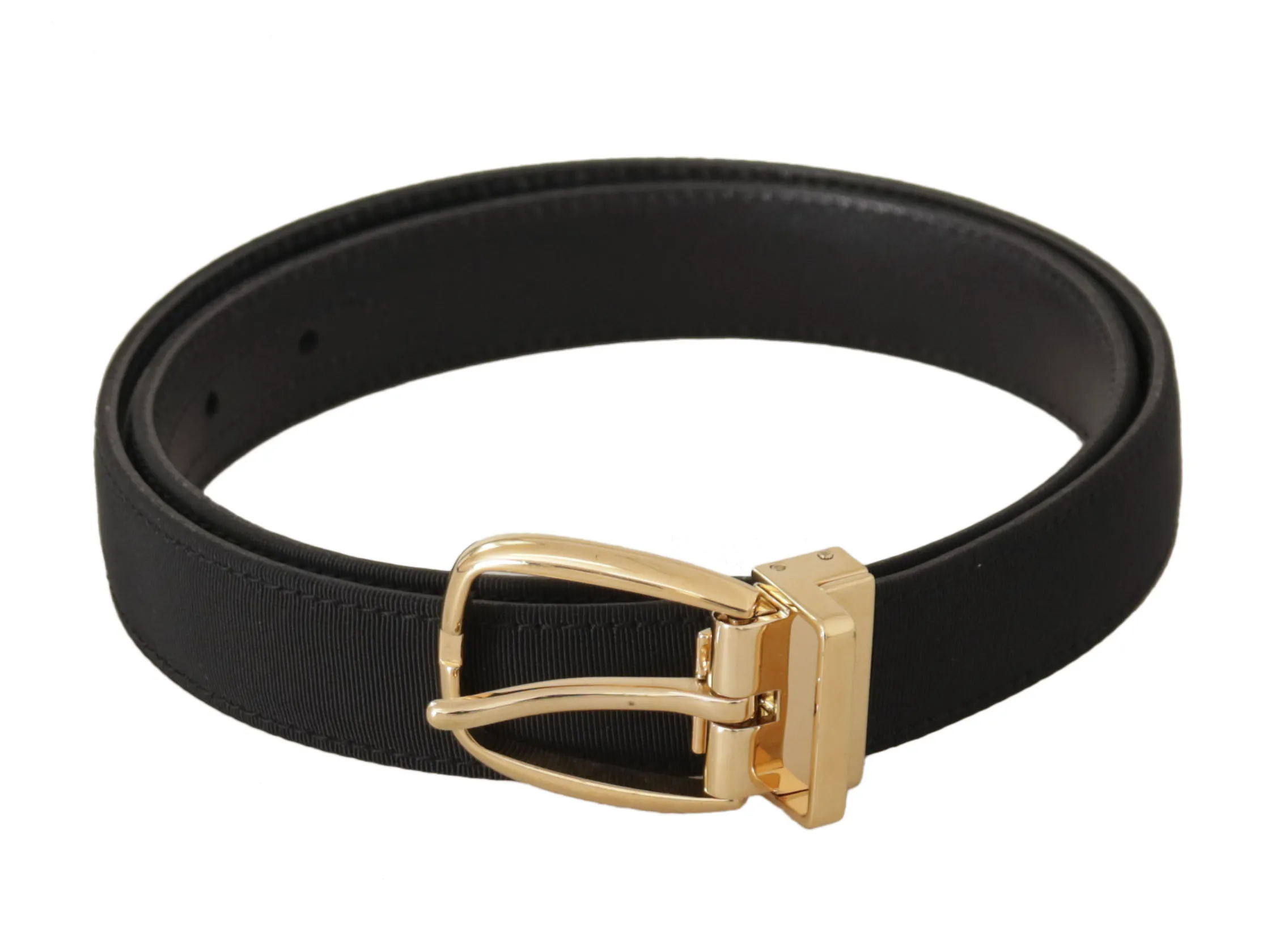 Dolce & Gabbana Men's Elegant Black Leather Belt