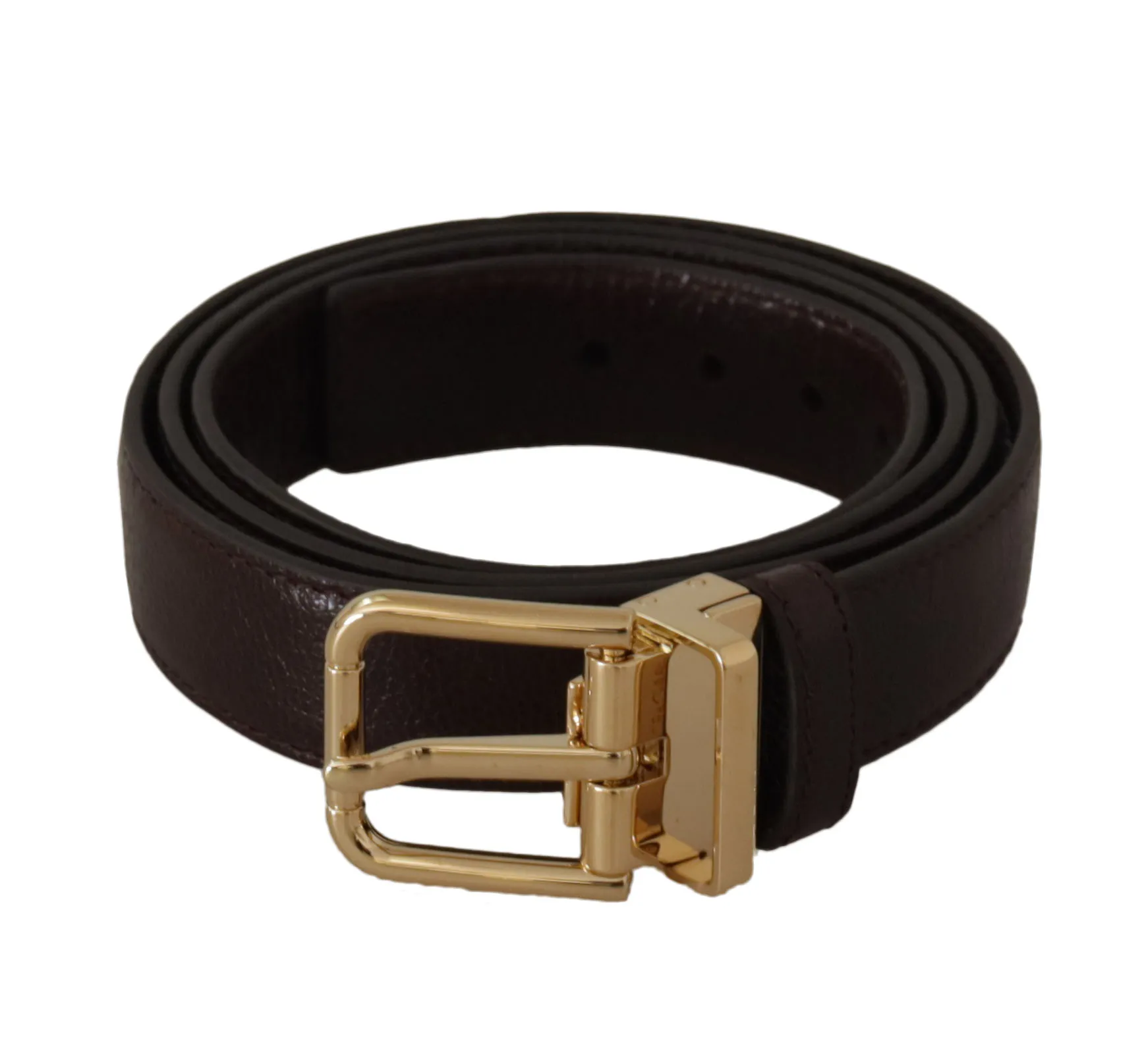 Dolce & Gabbana Men's Elegant Leather Belt with Metal Buckle