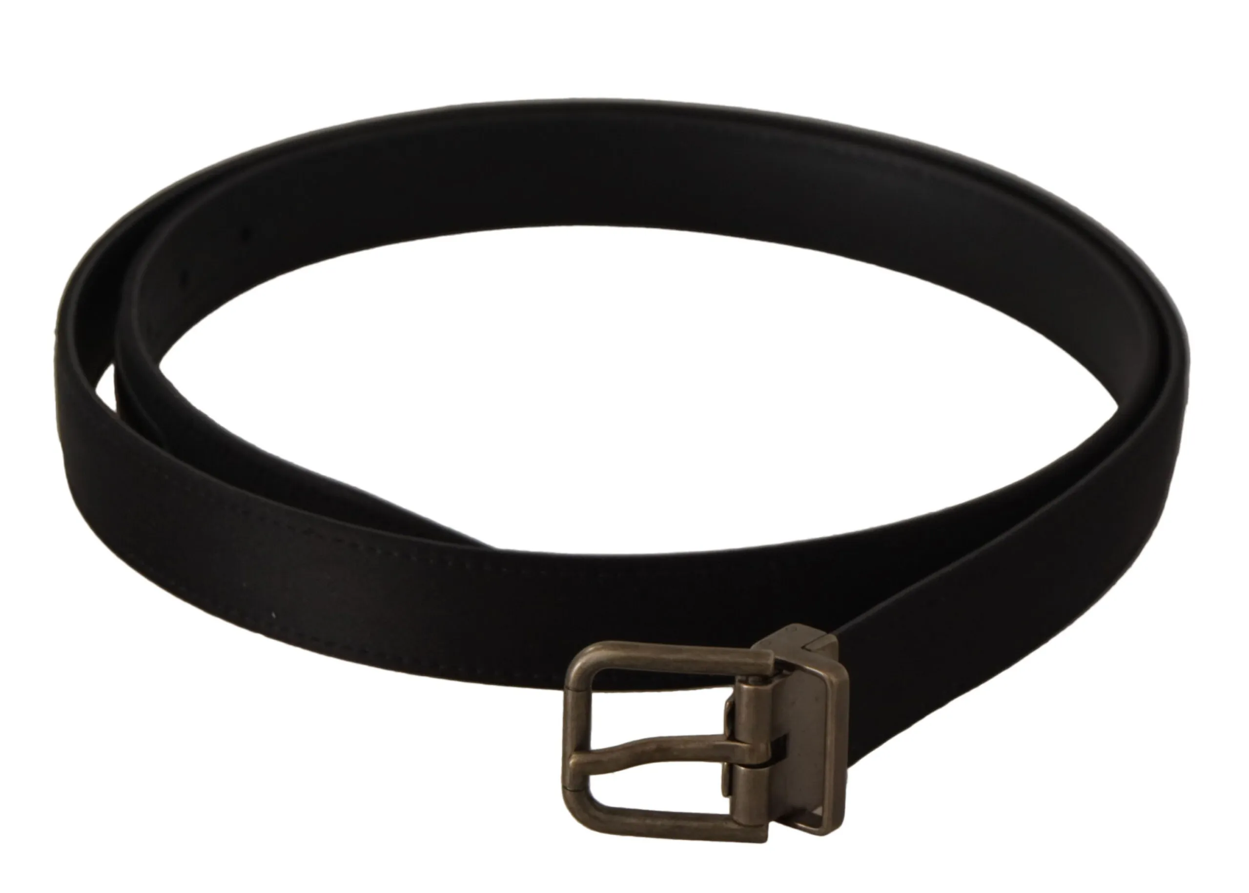 Dolce & Gabbana Men's Elegant Black Leather Luxury Belt