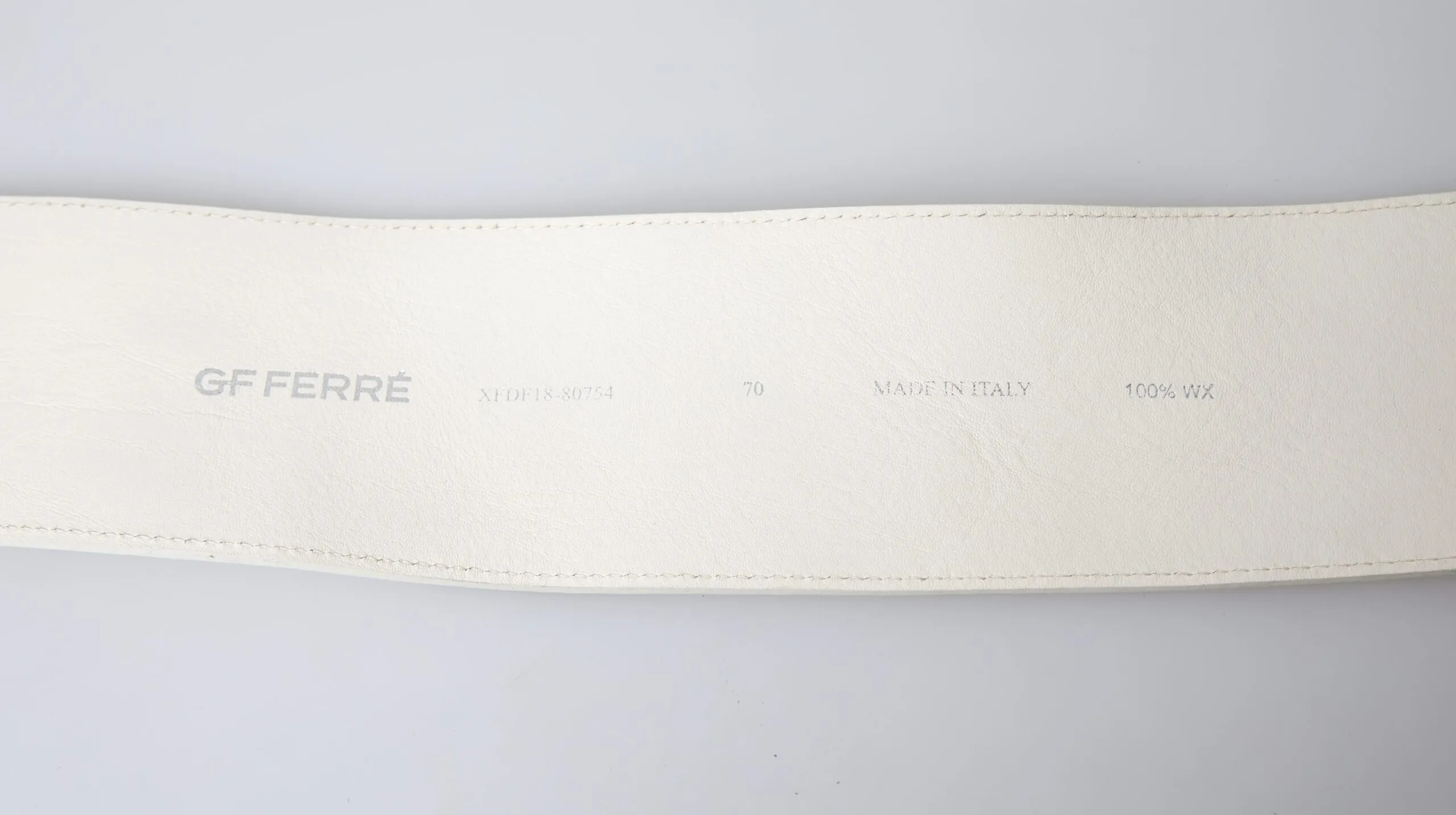 GF Ferre Women's Chic Off White Snap Button Fashion Belt