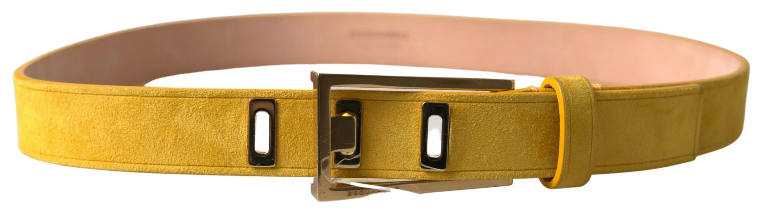Dsquared² Women's Chic Yellow Suede Leather Waist Belt