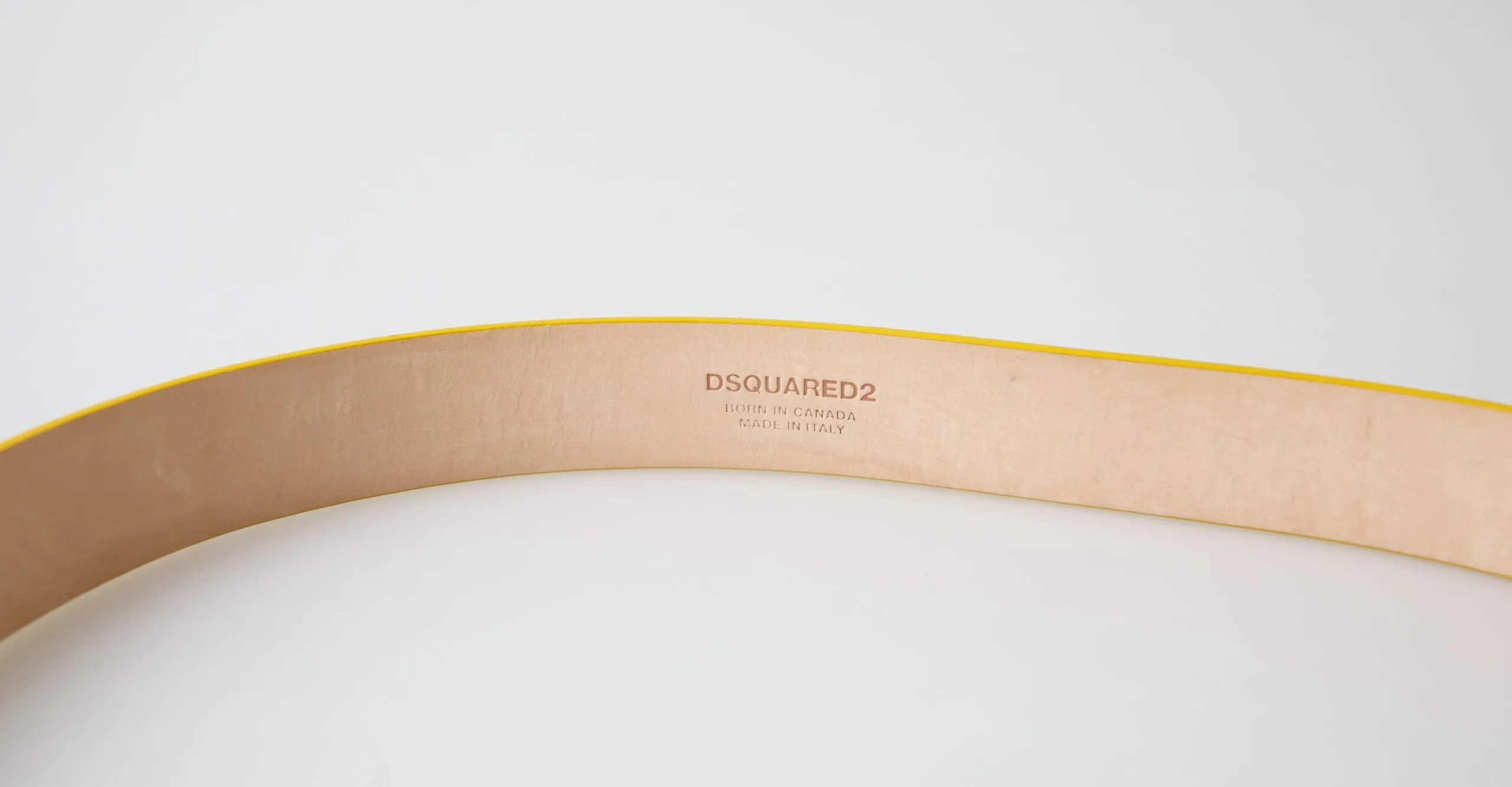 Dsquared² Women's Chic Yellow Suede Leather Waist Belt