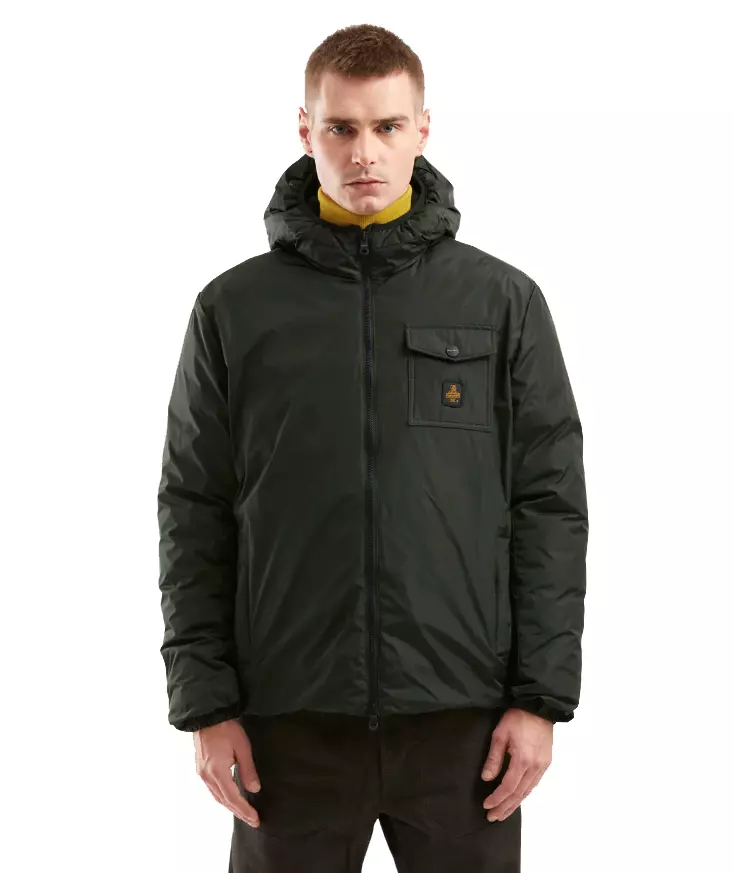 Refrigiwear Men's Chic Green Men's Winter Jacket  Smooth & Quilted