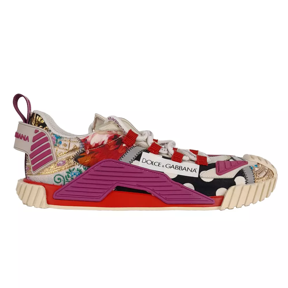 Dolce & Gabbana Women's Chic Embroidered Canvas Low Sneakers