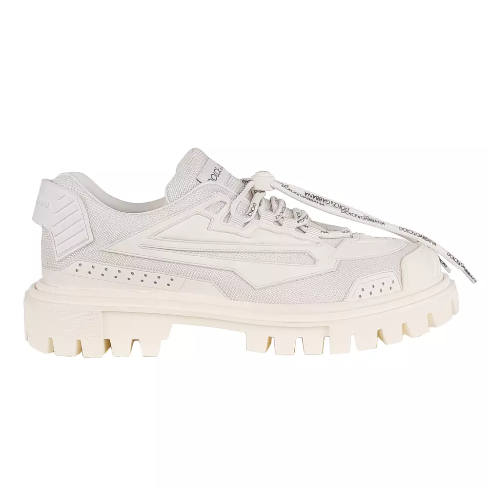 Dolce & Gabbana Men's Trekking-Inspired Luxe Sneakers in White