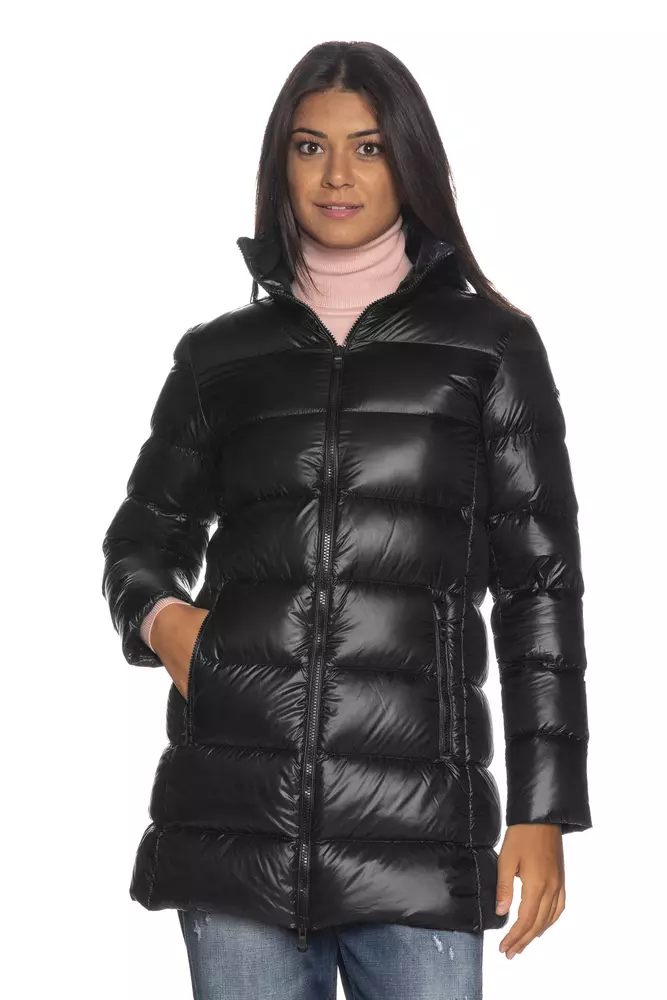 Refrigiwear Women's Elegant Long Ellis Black Down Jacket