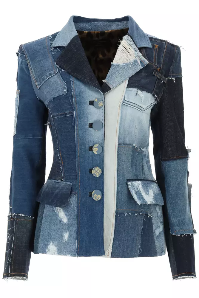 Dolce & Gabbana Women's Chic Blue Denim Jacket with Iconic Design