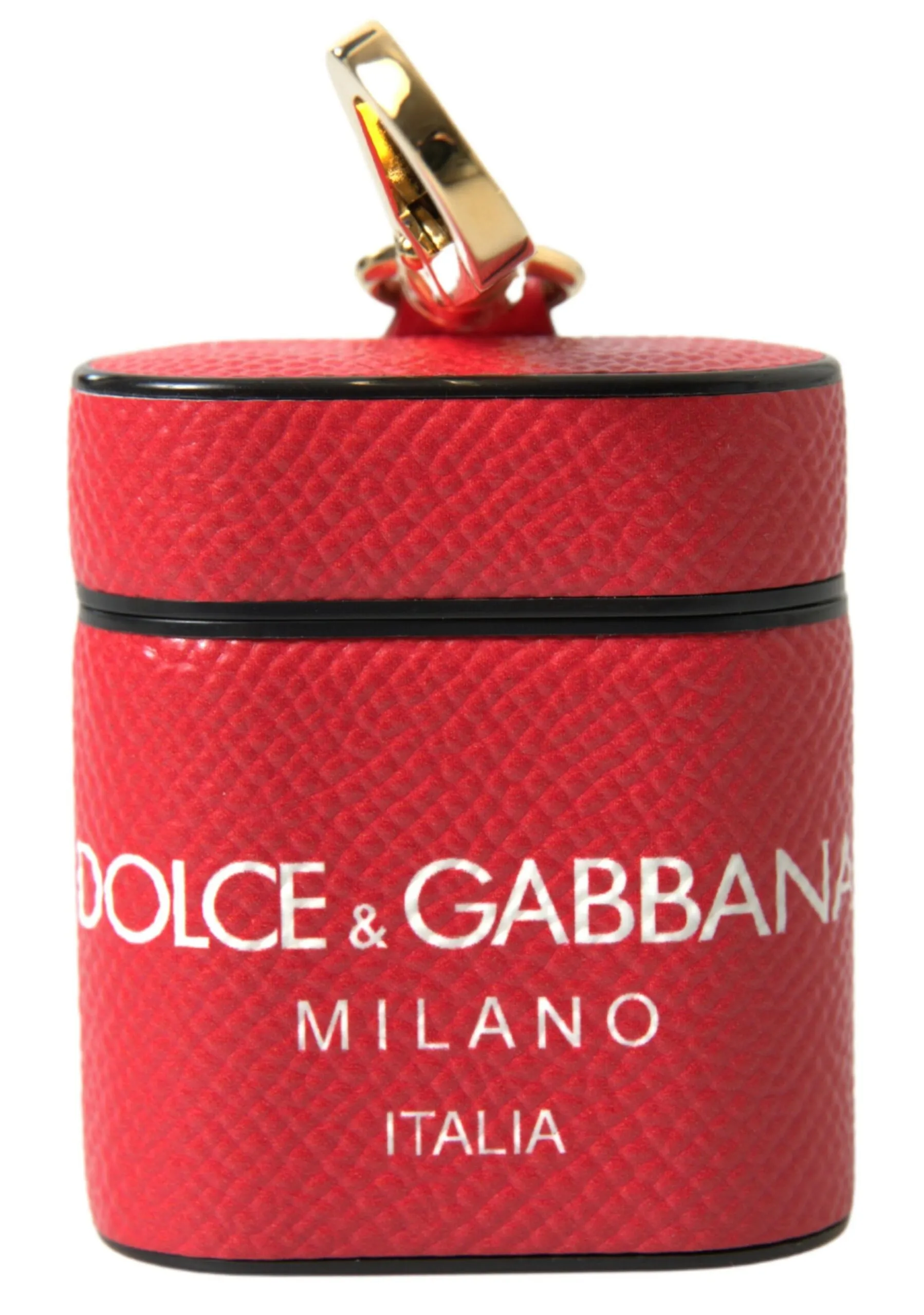 Dolce & Gabbana Women's Elegant Red Leather Airpods Case