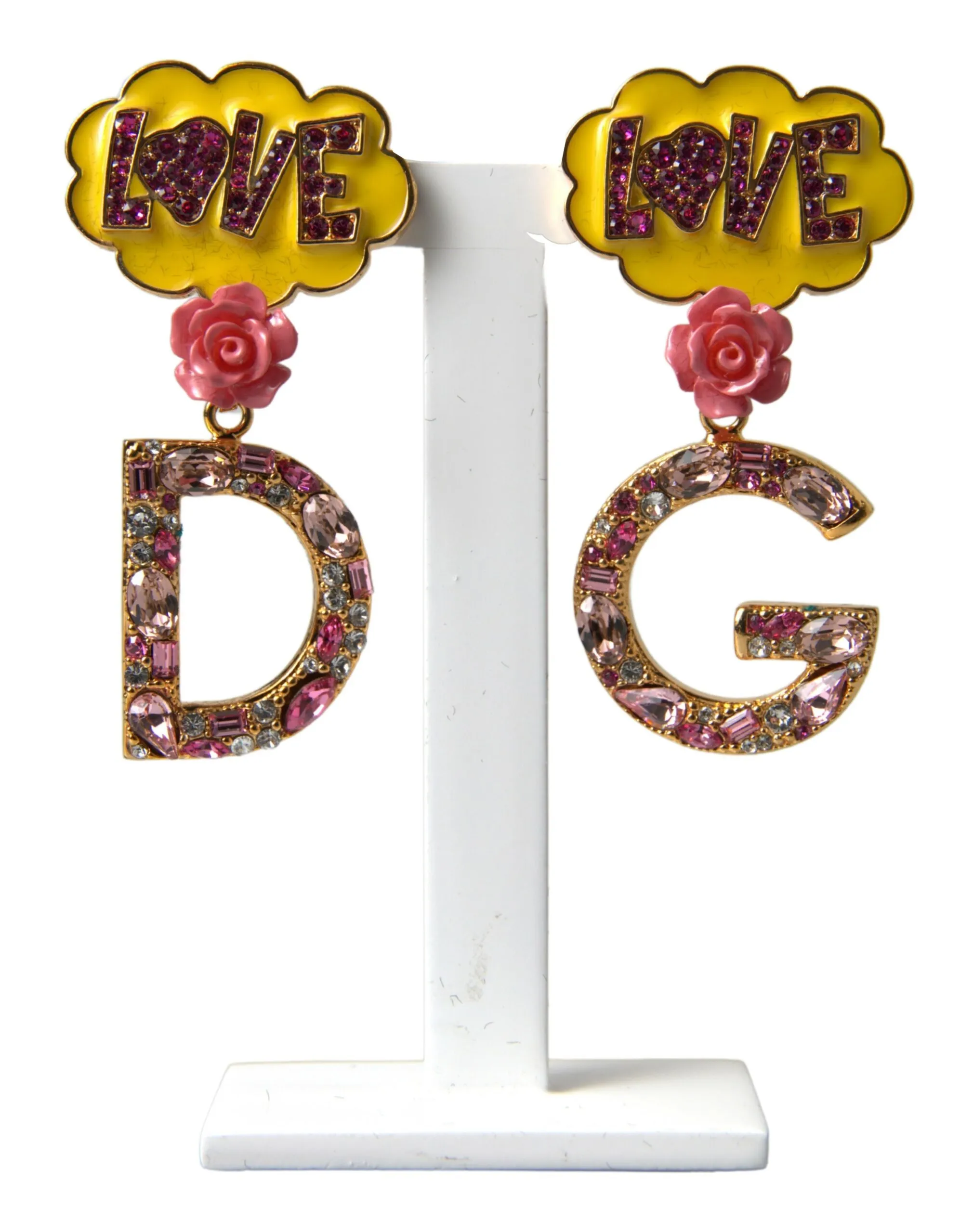 Dolce & Gabbana Women's Glimmering Gold Crystal Dangle Earrings