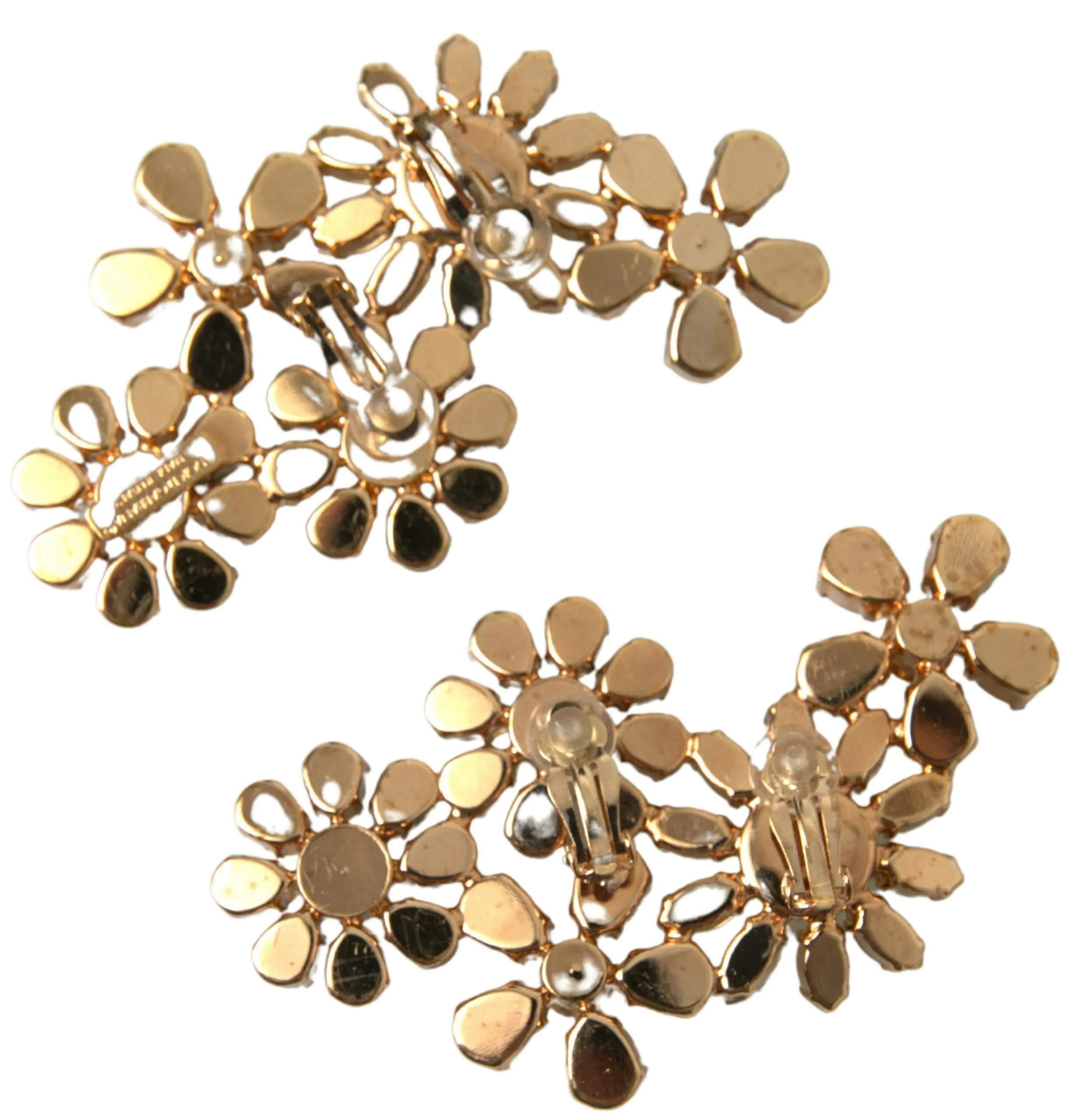 Dolce & Gabbana Women's Multicolor Crystal Floral Dangle Earrings