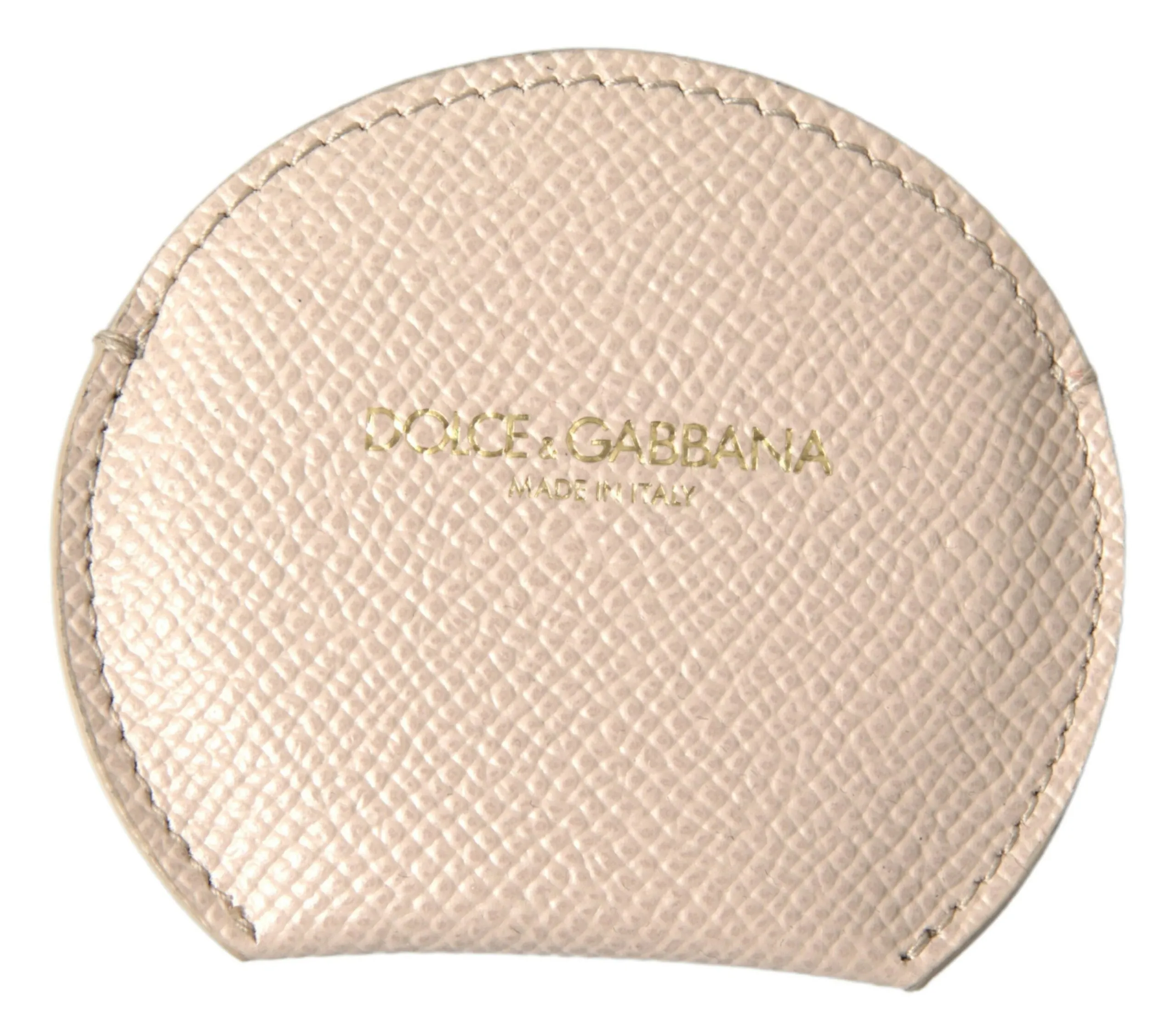 Dolce & Gabbana Women's Elegant Calfskin Leather Hand Mirror Holder