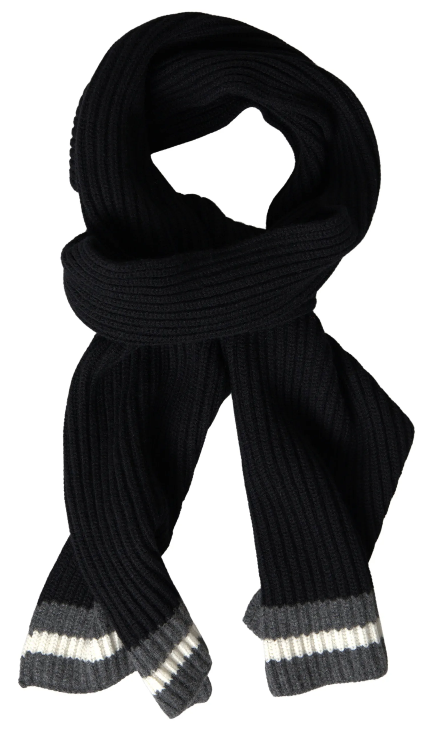Dolce & Gabbana Elegant Black Cashmere Men's Scarf