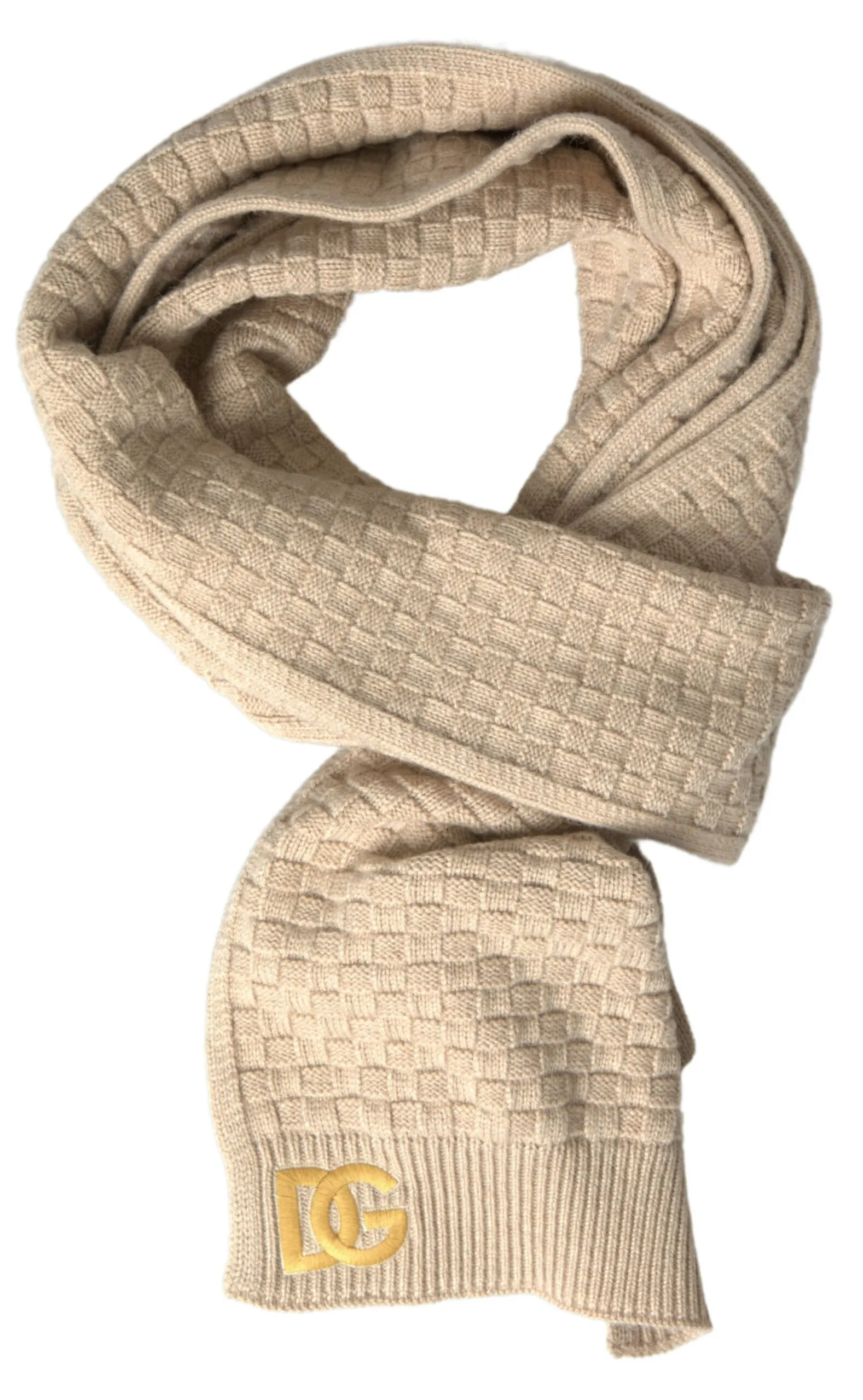 Dolce & Gabbana Women's Elegant Beige Camel Scarf