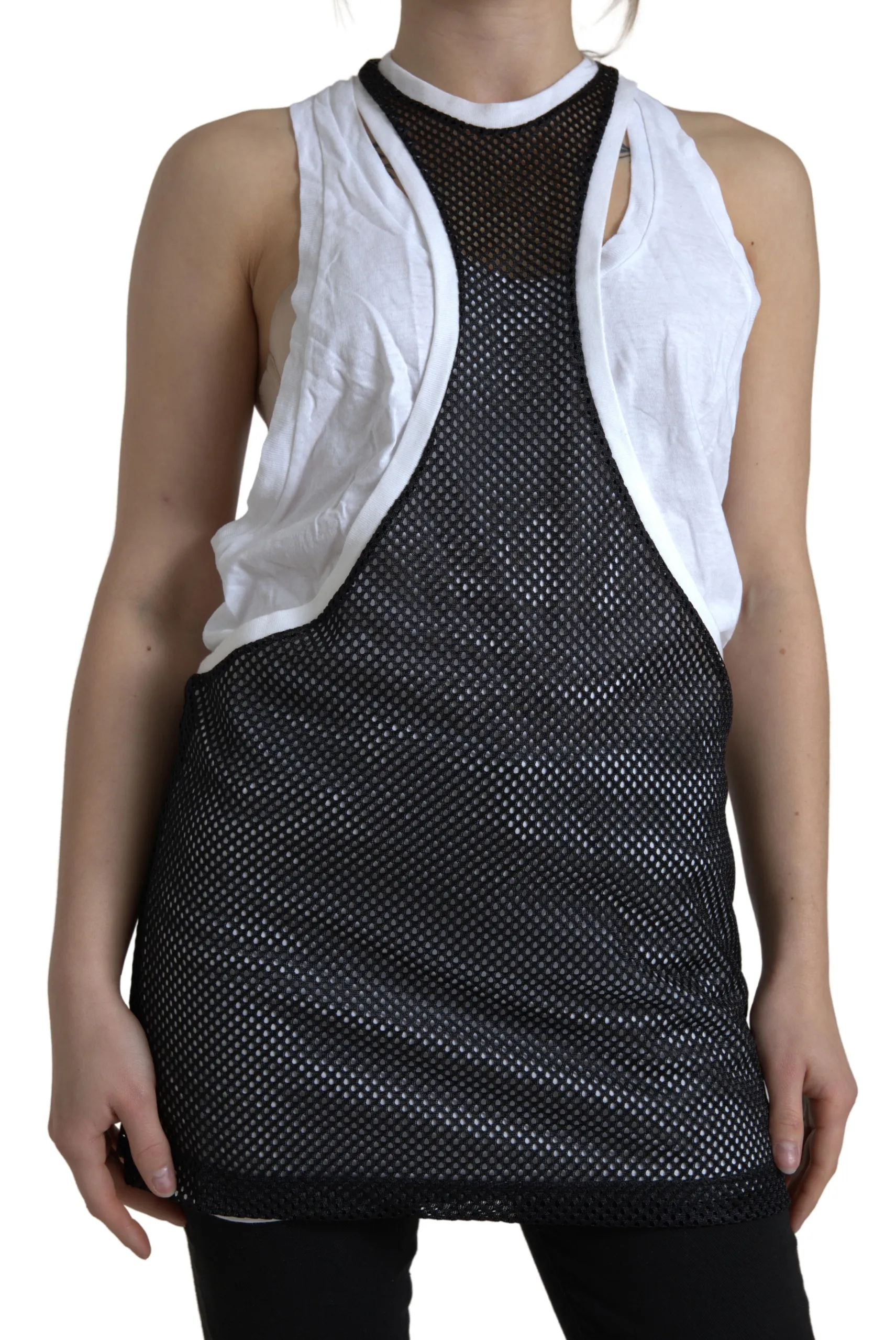 Dsquared² Women's Monochrome Cotton-Linen Blend Tank Top