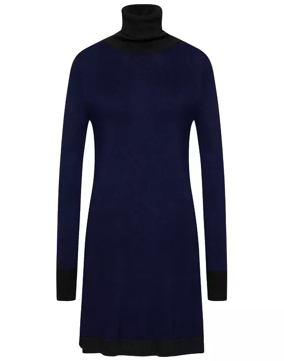 Liu Jo Women's Chic Two-Tone Turtleneck Midi Dress