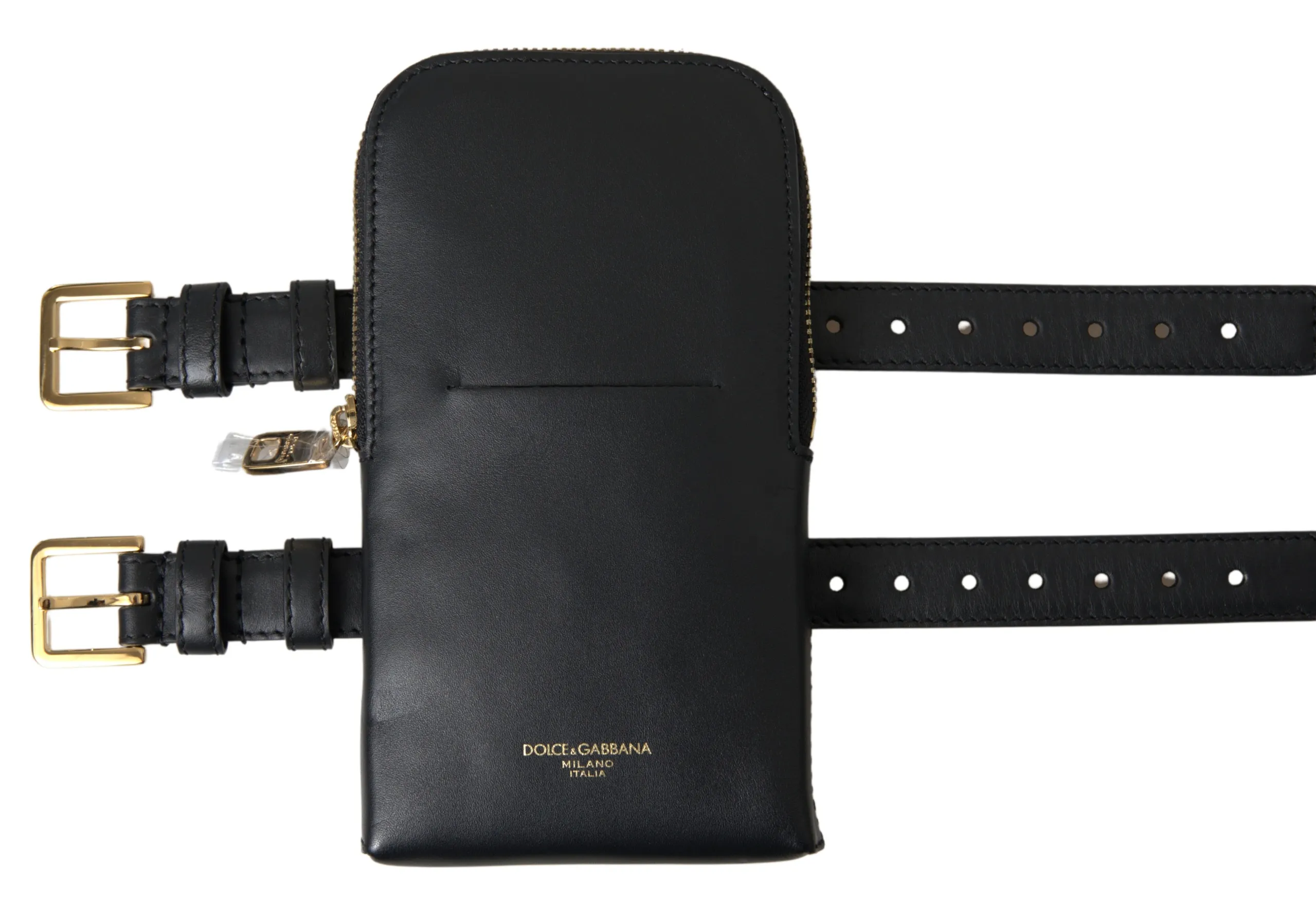 Dolce & Gabbana Men's Elegant Leather Wristlet Clutch