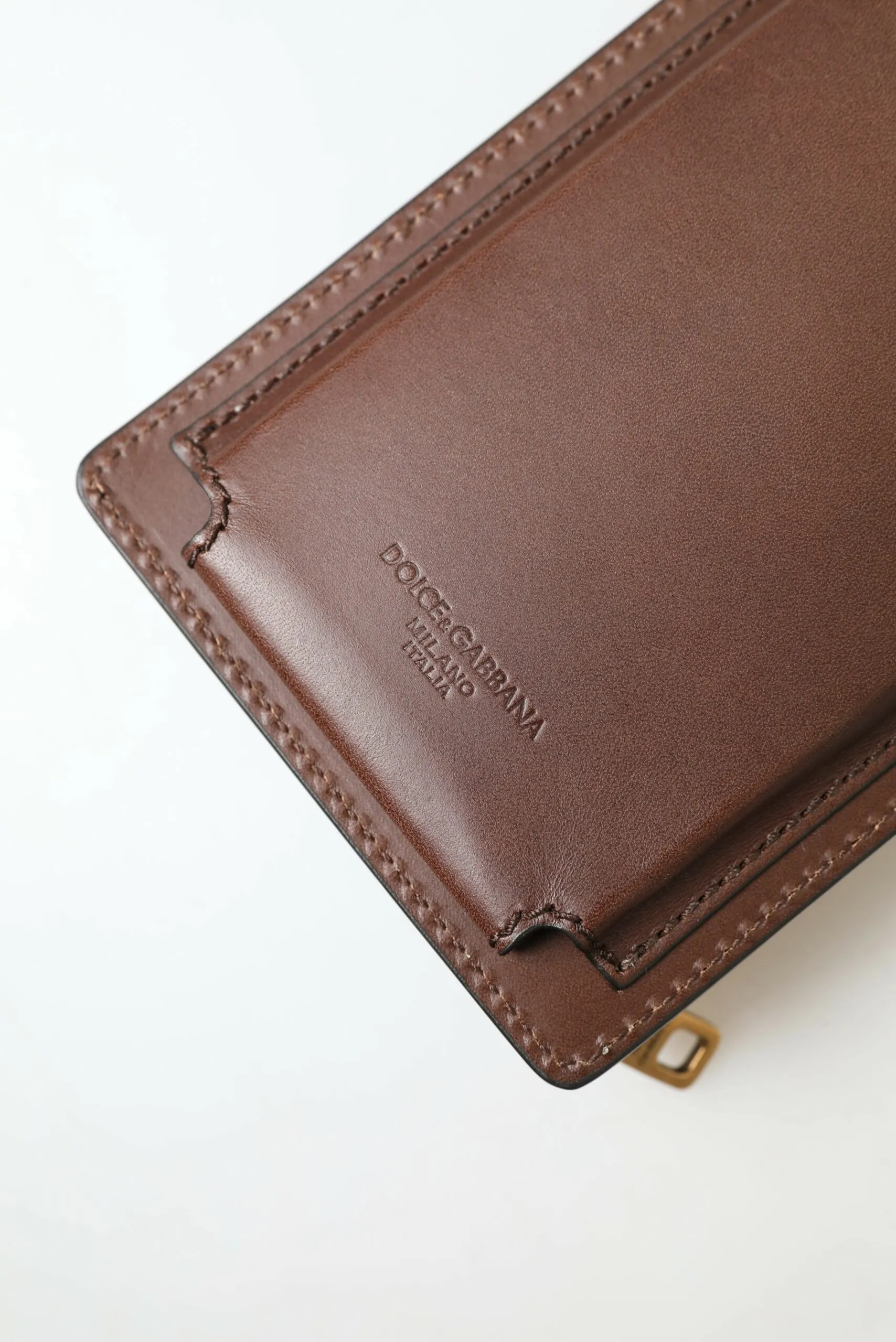 Dolce & Gabbana Men's Elegant Calfskin Leather Crossbody Phone Bag