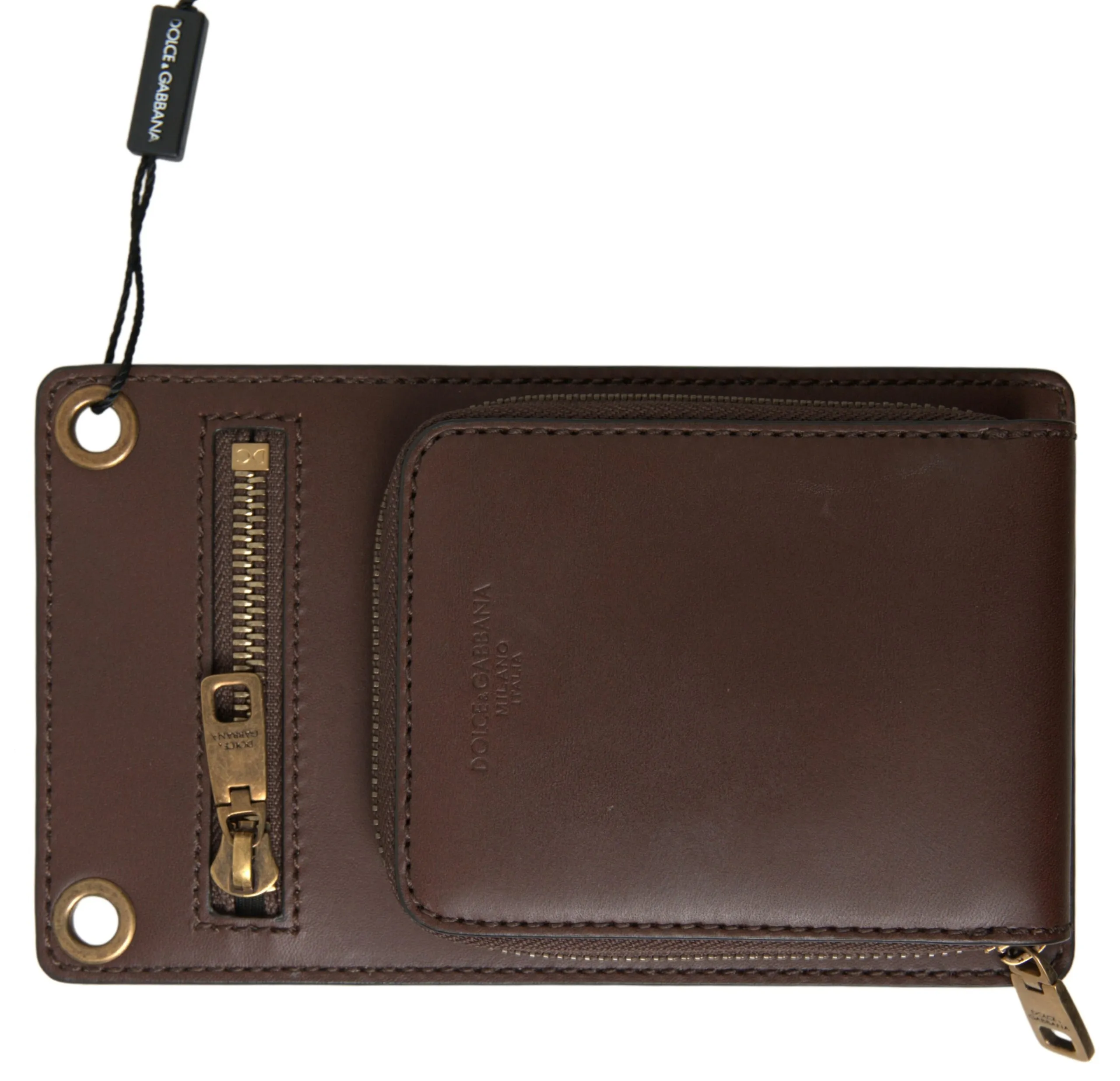 Dolce & Gabbana Men's Elegant Calfskin Leather Crossbody Phone Bag