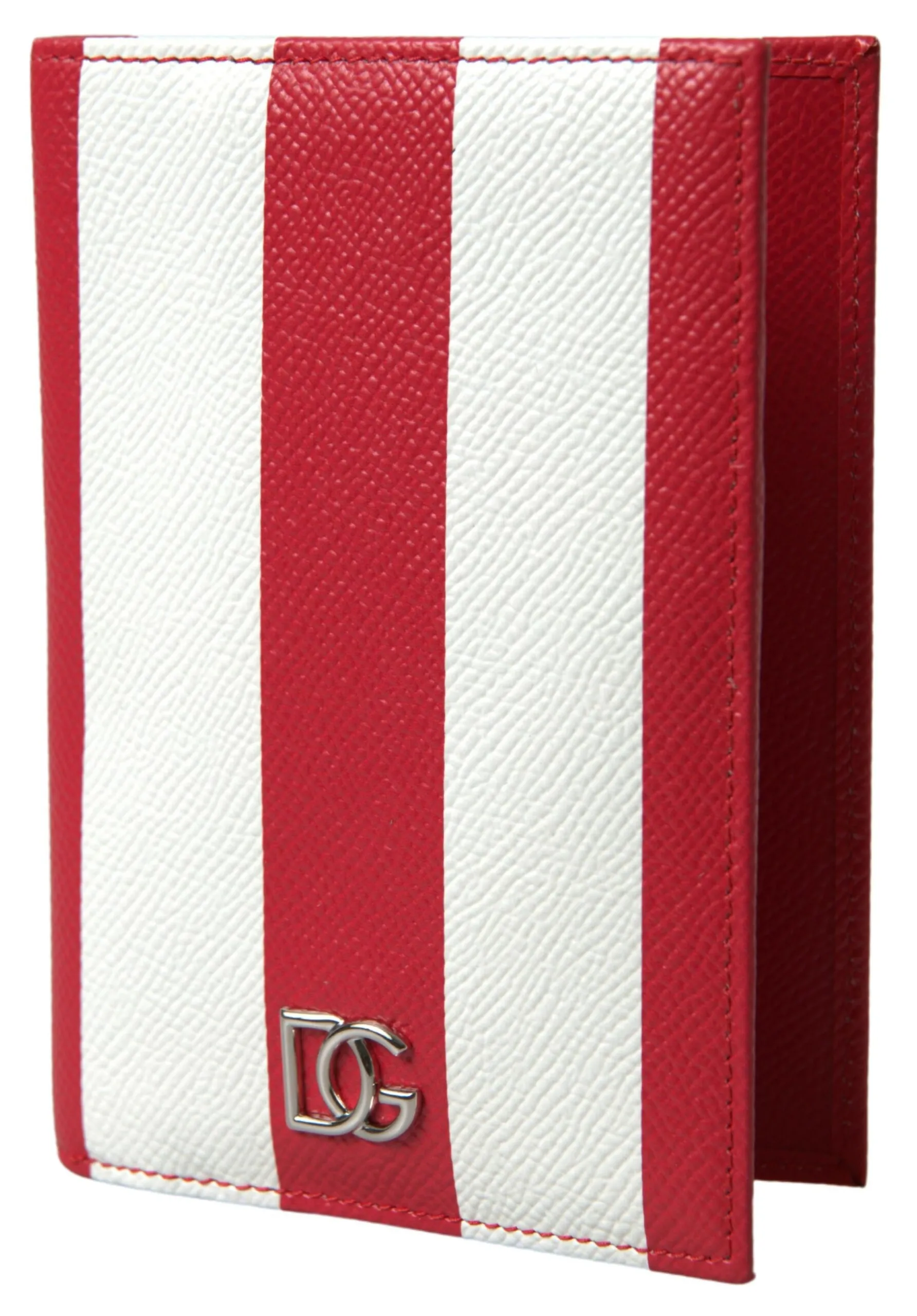 Dolce & Gabbana Women's Elegant Striped Leather Passport Holder