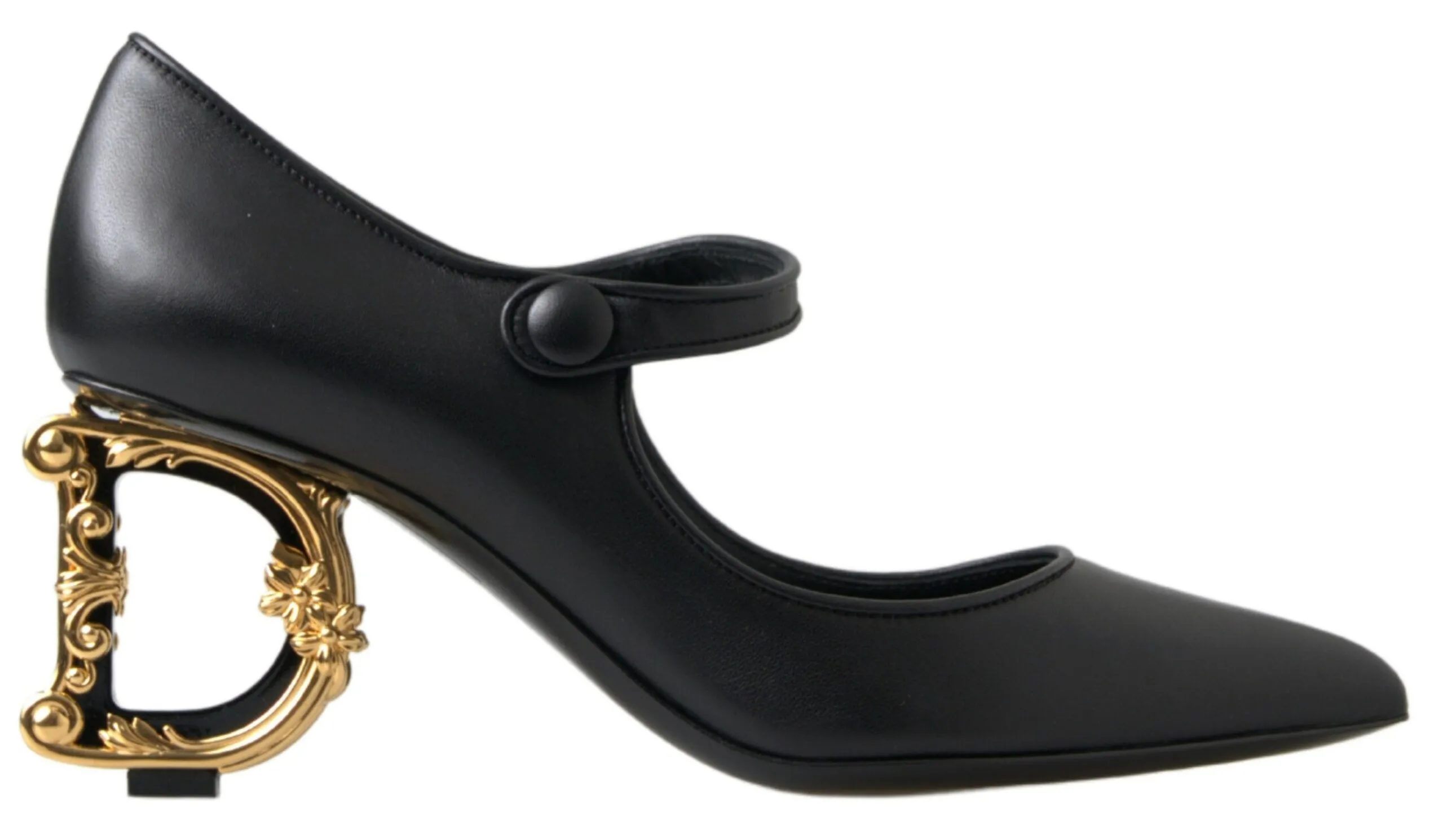 Dolce & Gabbana Women's Elegant Black Leather Heels Pumps