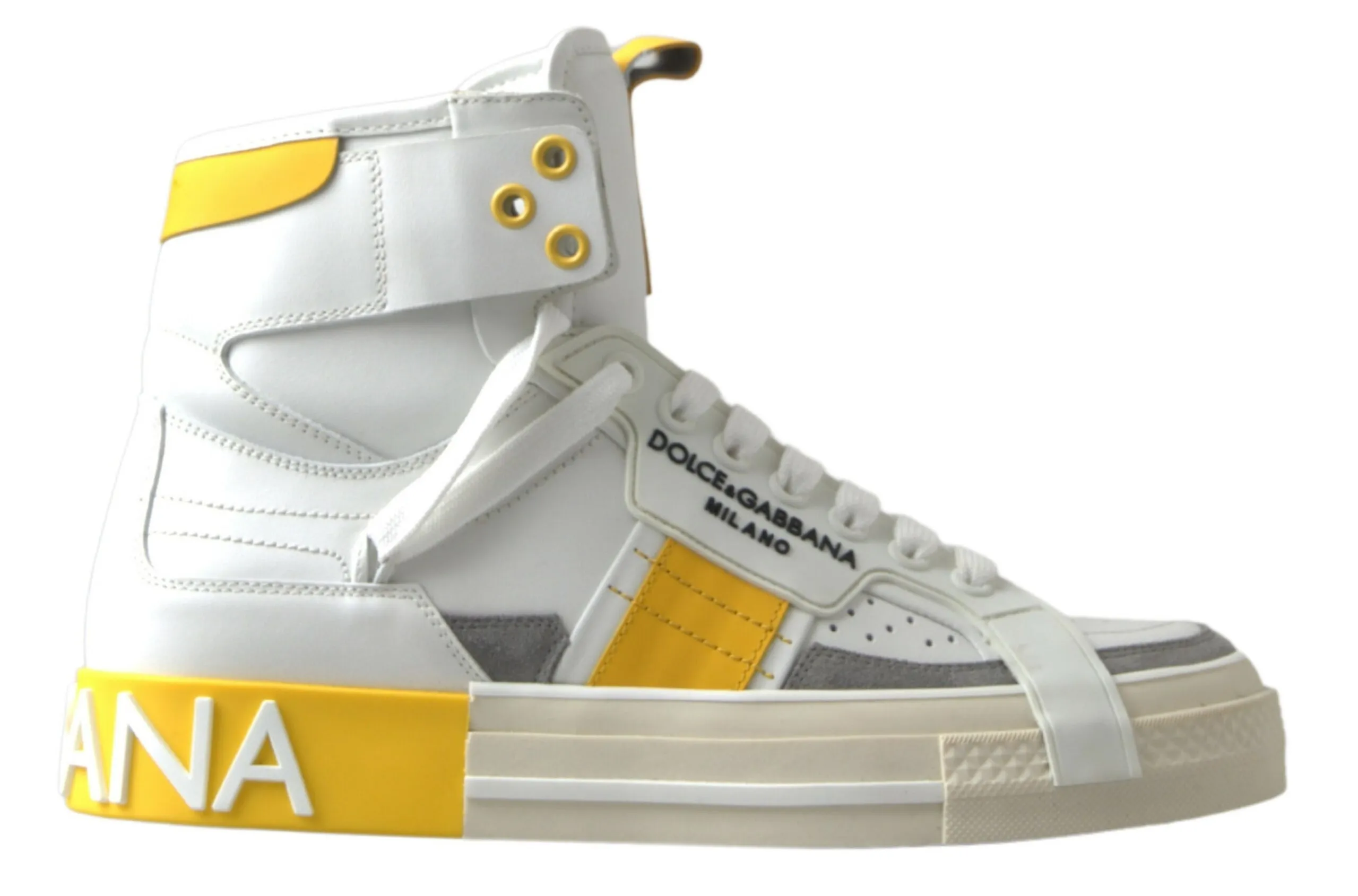 Dolce & Gabbana Women's High-Top Perforated Leather Sneakers