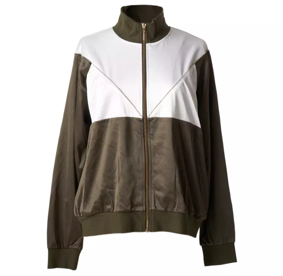 Liu Jo Women's Green Rhinestone Embellished Sports Jacket