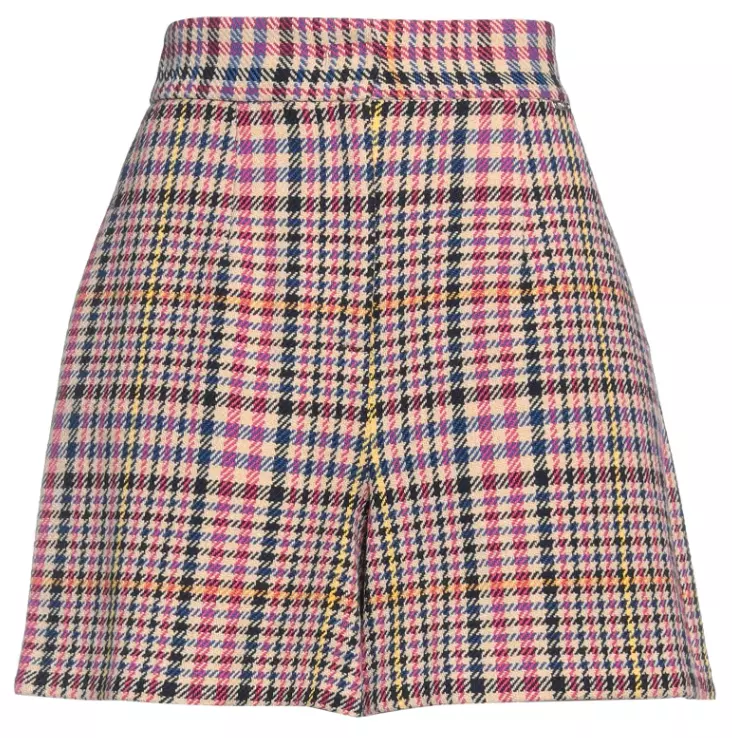 Liu Jo Women's Chic Multicolor Tartan Cotton Shorts