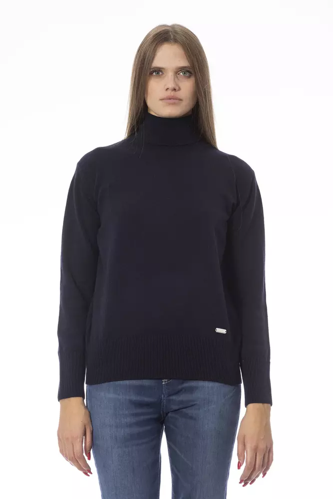 Baldinini Trend Blue Wool Women Sweater