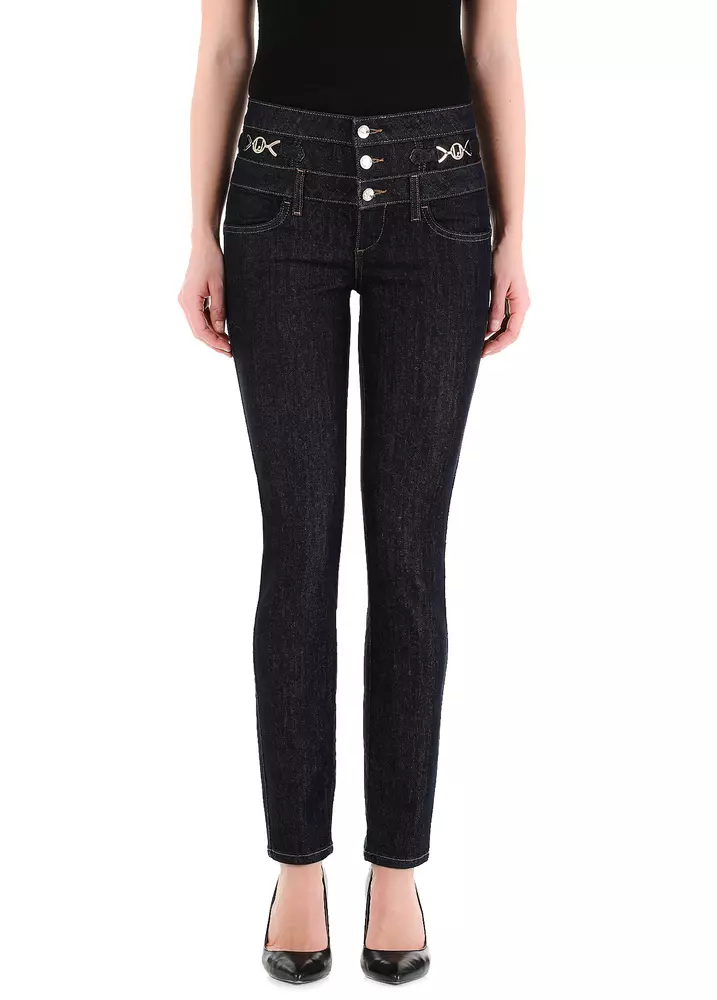 Liu Jo Women's Embellished High-Waist Skinny Jeans