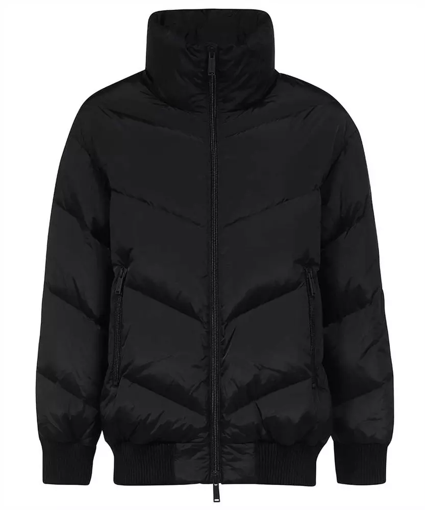 Dsquared² Men's Sleek Black Down Jacket with Classic Logo
