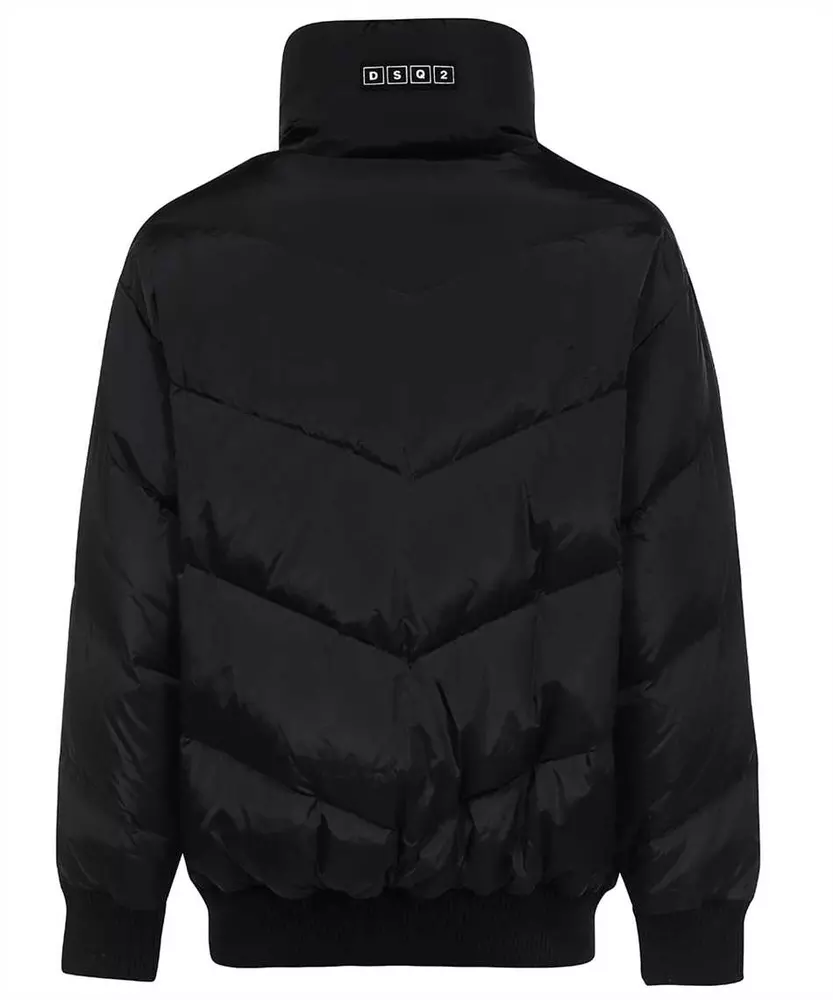 Dsquared² Men's Sleek Black Down Jacket with Classic Logo
