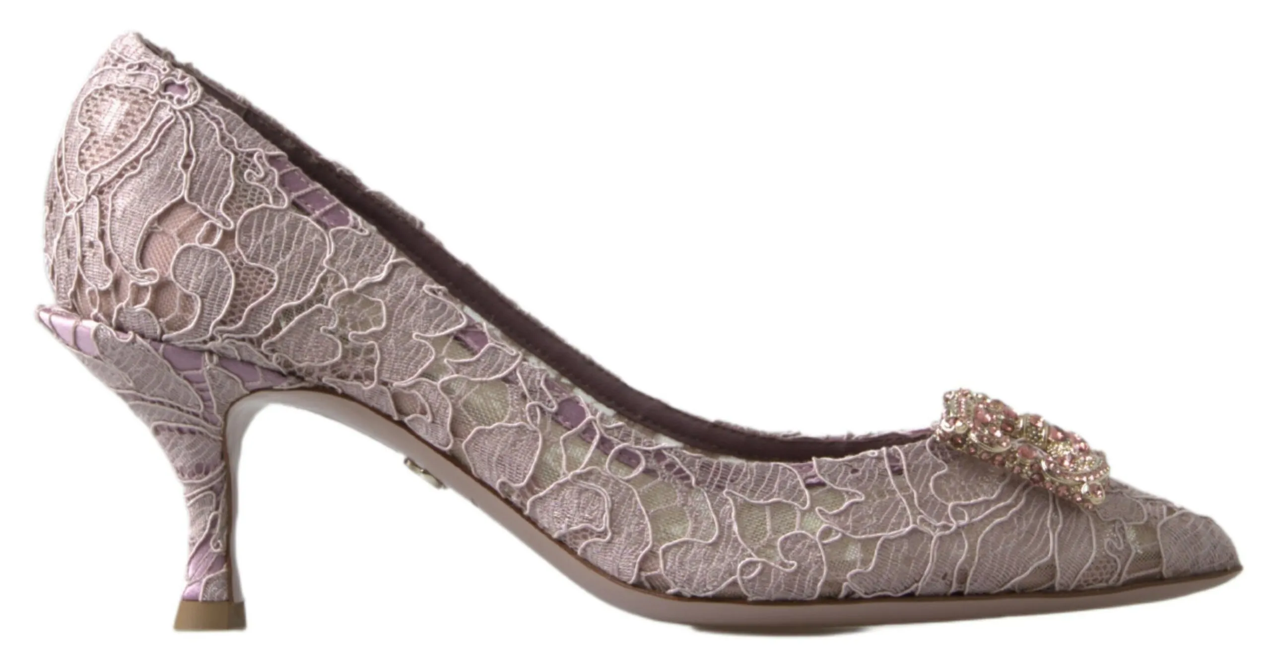 Dolce & Gabbana Women's Elegant Pink Crystal Embellished Heels