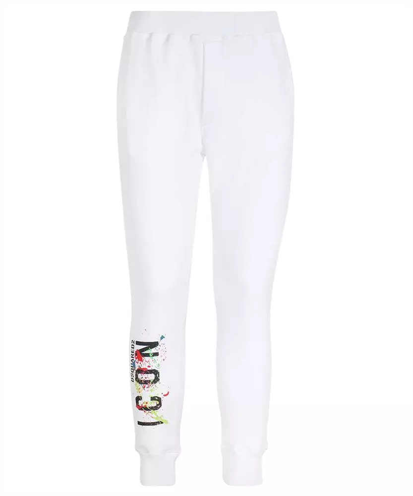 Dsquared² Men's Elegant White Cotton Sweatpants