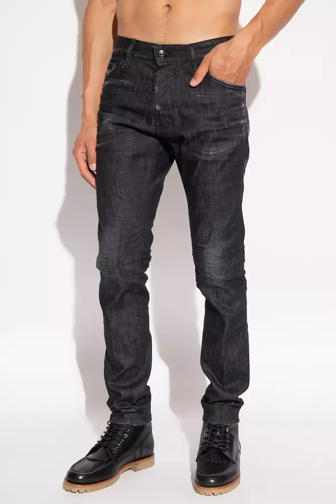 Dsquared² Men's Sleek Black Slim Fit 'Cool Guy' Jeans