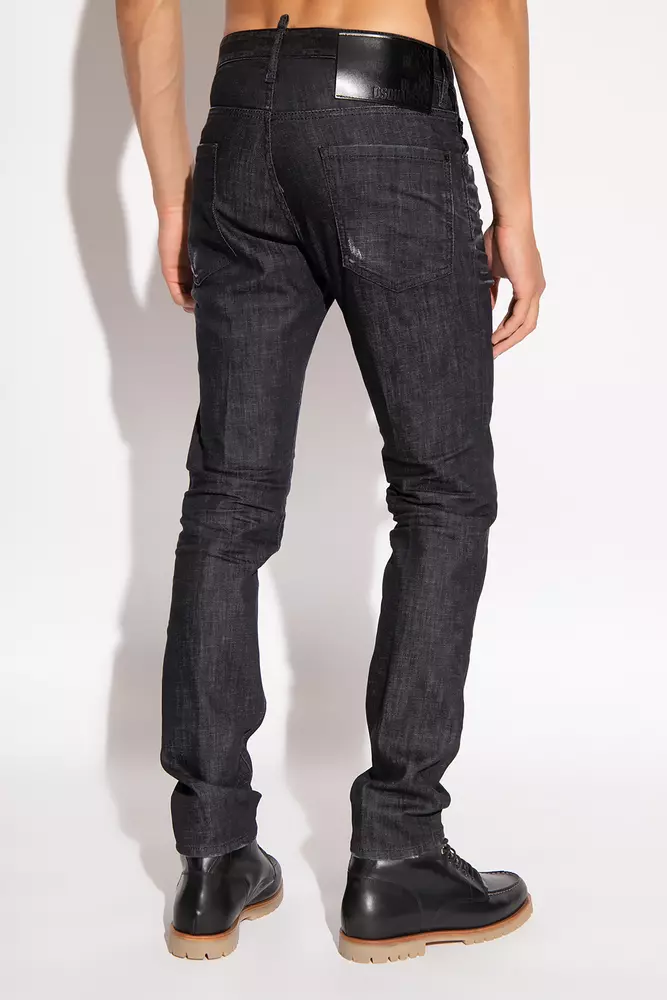 Dsquared² Men's Sleek Black Slim Fit 'Cool Guy' Jeans