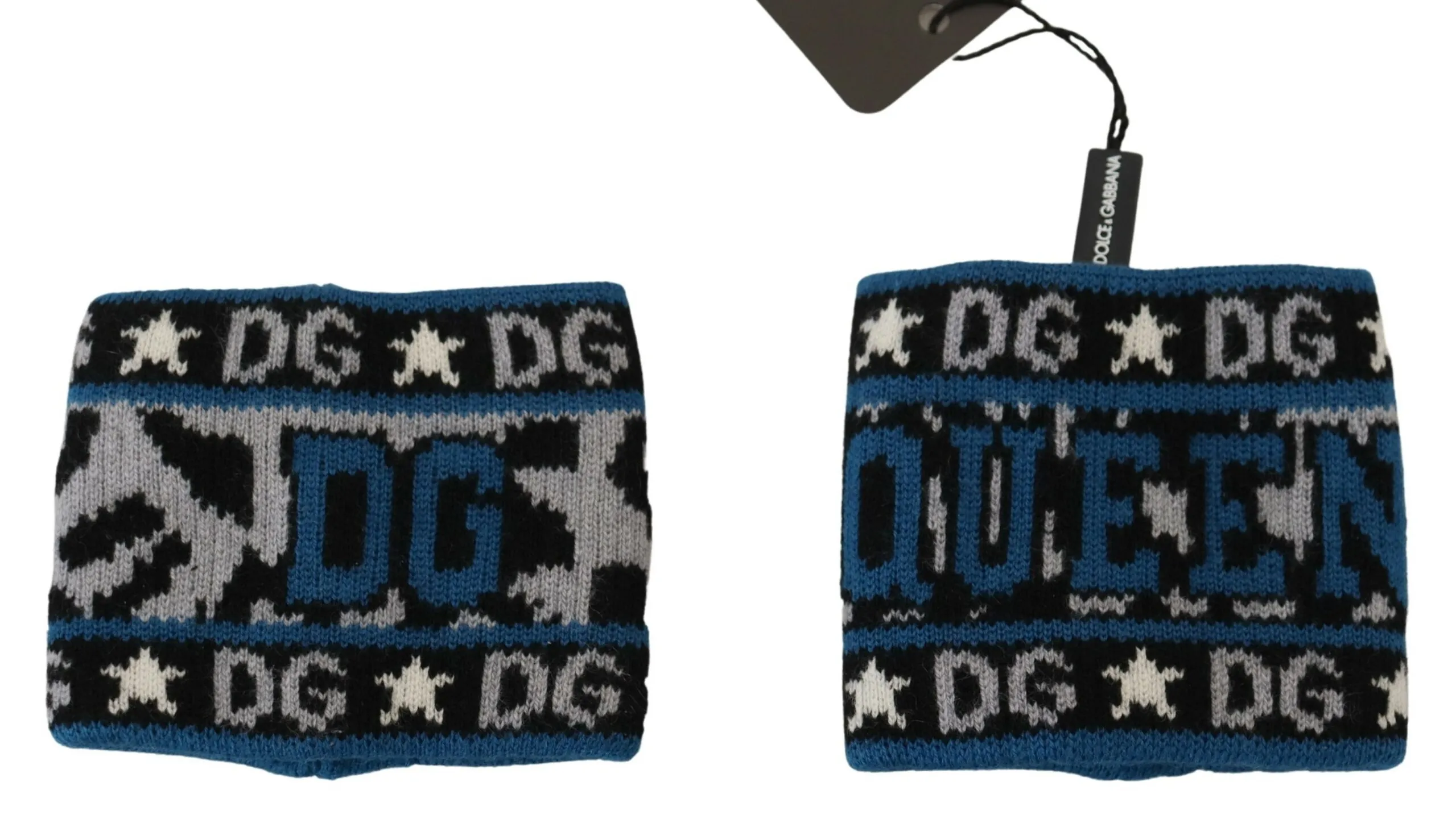 Dolce & Gabbana Men's Exclusive Blue Cashmere-Wool Blend Wrist Wrap