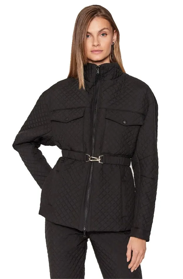 Patrizia Pepe Women's Chic Quilted Checkered Jacket