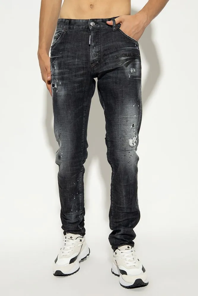 Dsquared² Men's Sleek Slim Fit Black Denim Jeans
